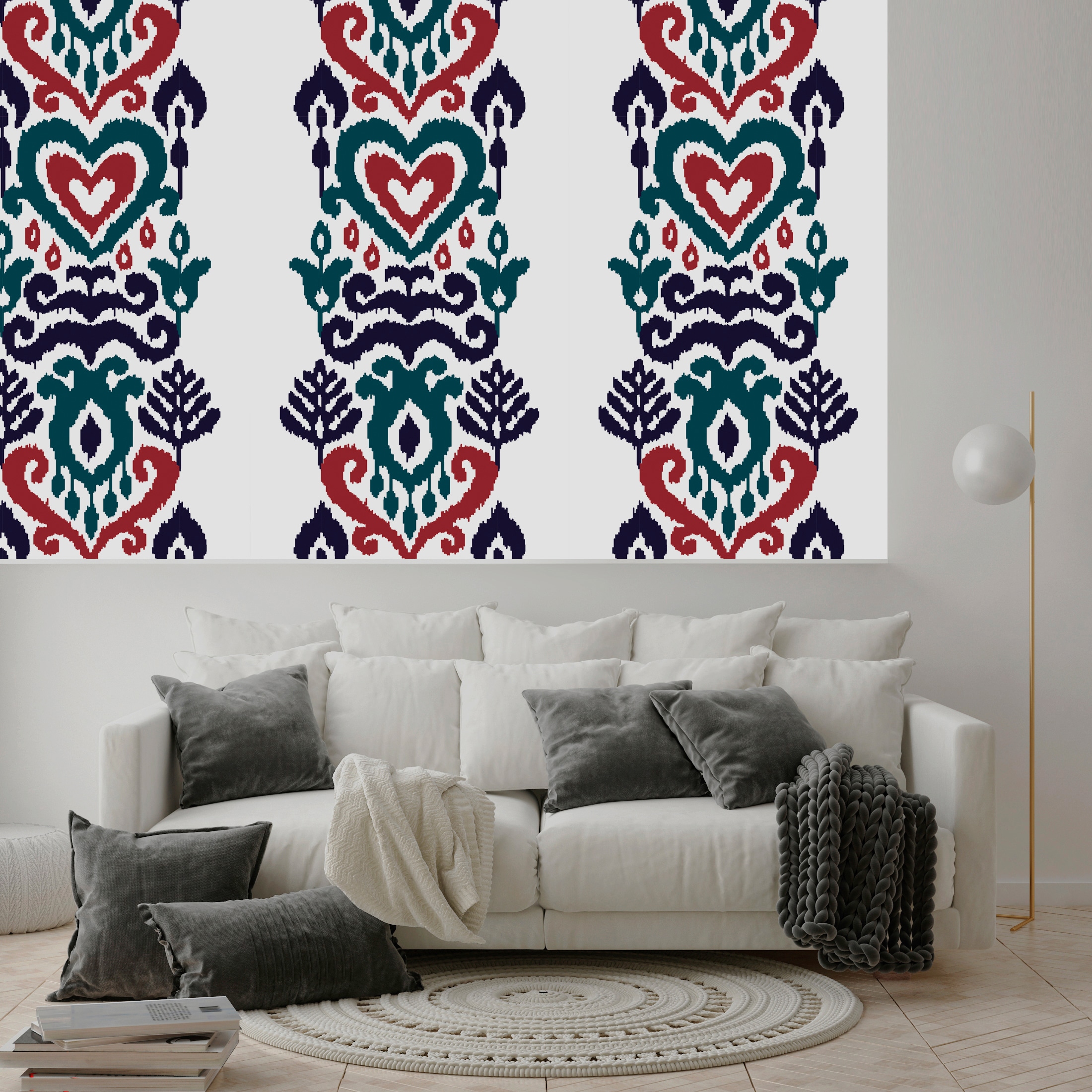 queence Vinyltapete »Marley« Barock | Kunst | bedruckt glatt 90x250cm, selbstklebend, kinderleichte Anbringung, , Sticker