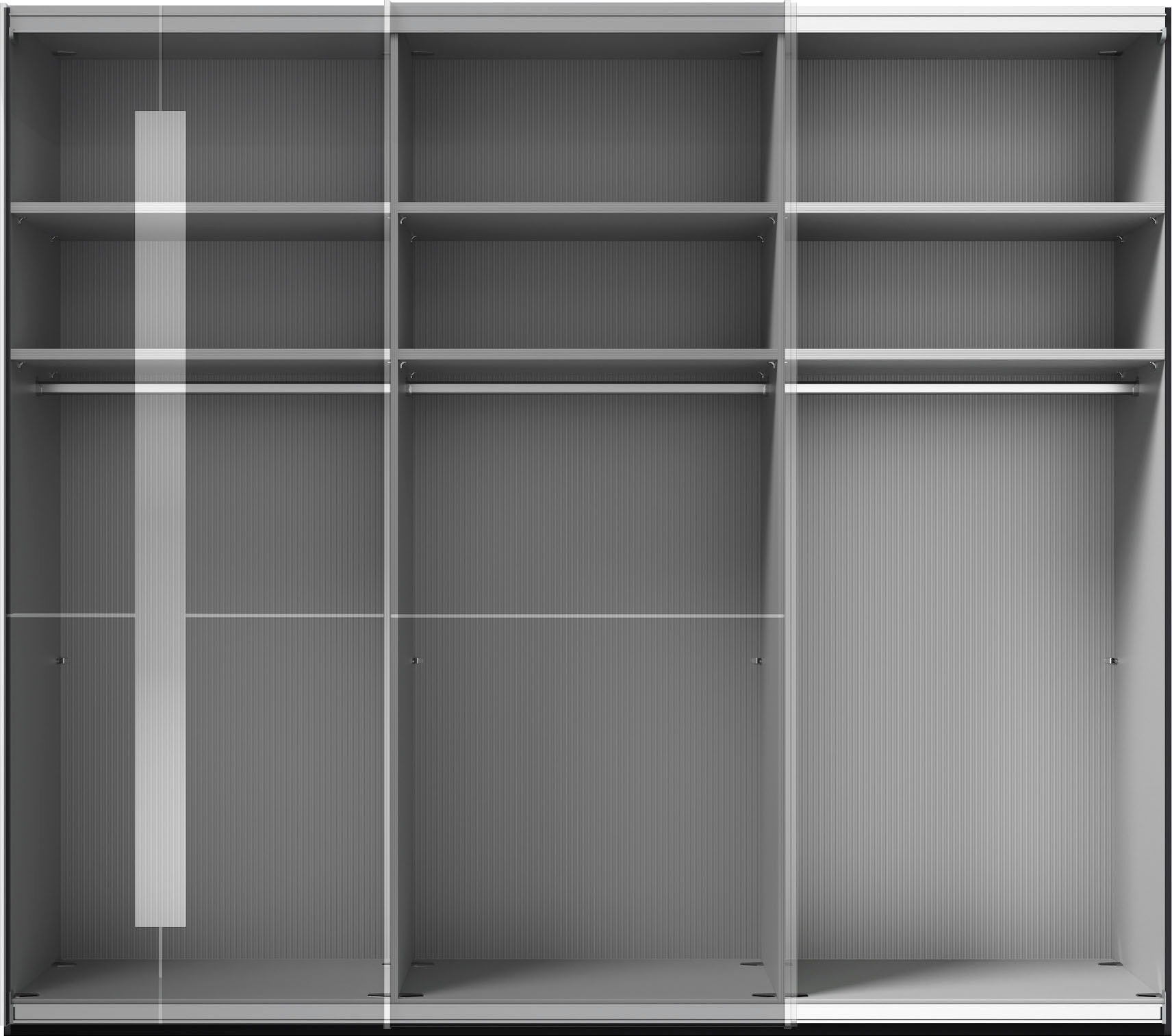 Musterring Schwebetürenschrank »Imola W«, inkl. Einlegeböden und Kleiderstangen, mit Glastüren inkl. Zierspiegel