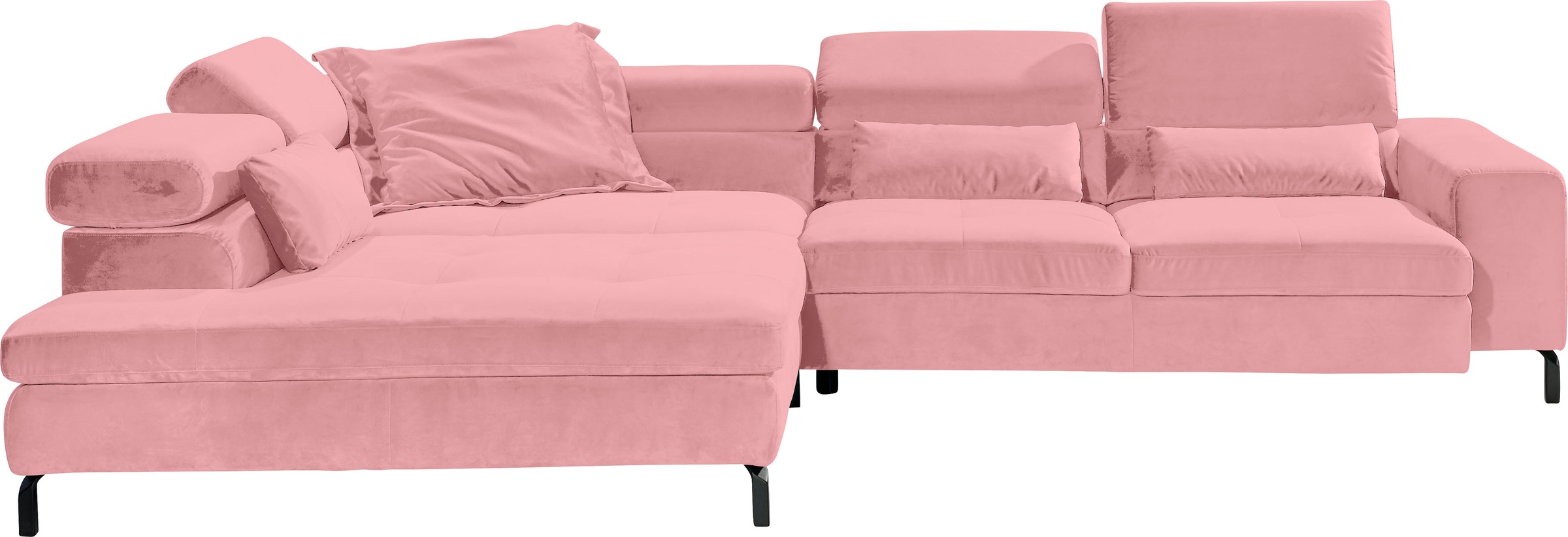 GALLERY M branded by Musterring Ecksofa »Felicia Due L-Form«, Wahlweise mit Sitzvorzug, inkl. Kopfteilverstellung, Sitzhöhe 43 cm