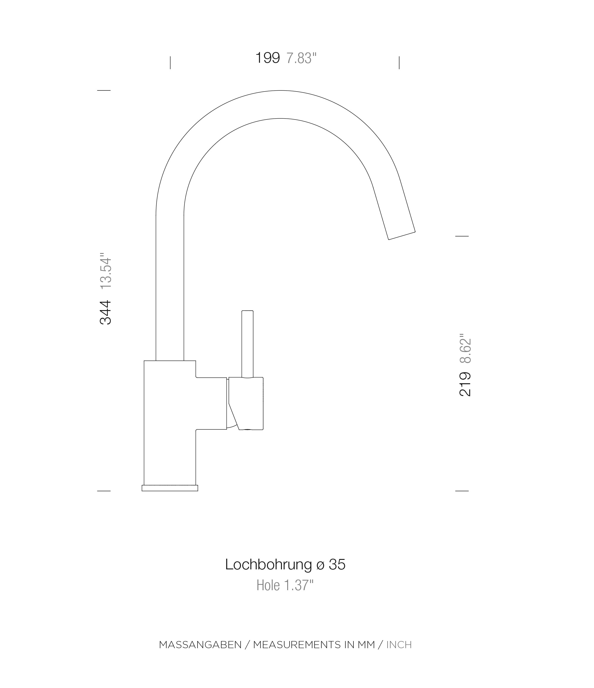 Schock Küchenarmatur »Plutos« Hochdruck, Festauslauf, Temperaturbegrenzer, Schwenkbereich 360°