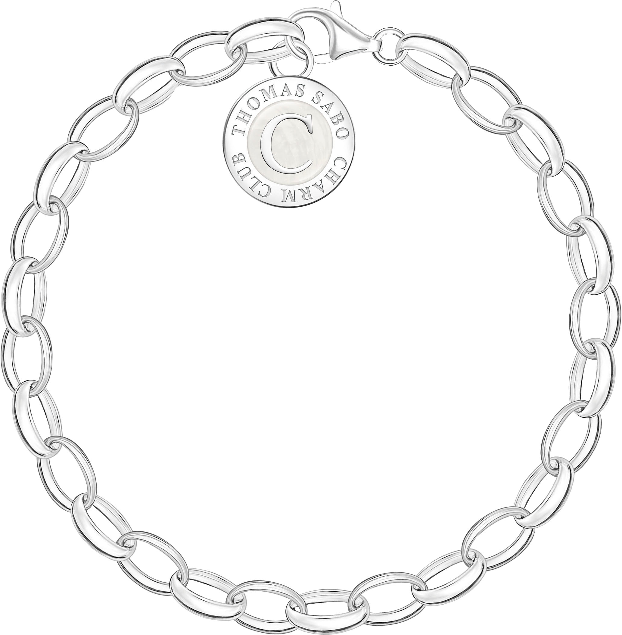 THOMAS SABO Charm-Armband »Schmuck Silber 925 Member Armkettchen Charmista Coin, X0287-007-21«