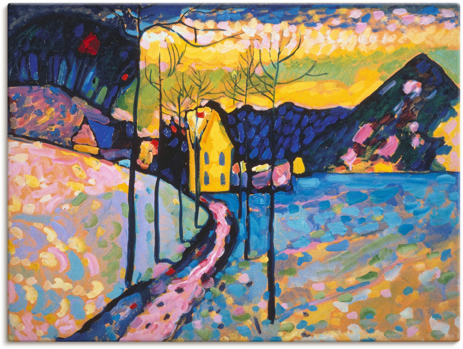 Leinwandbild »Winterlandschaft I. 1909«, Wiesen & Bäume, (1 St.), auf Keilrahmen gespannt