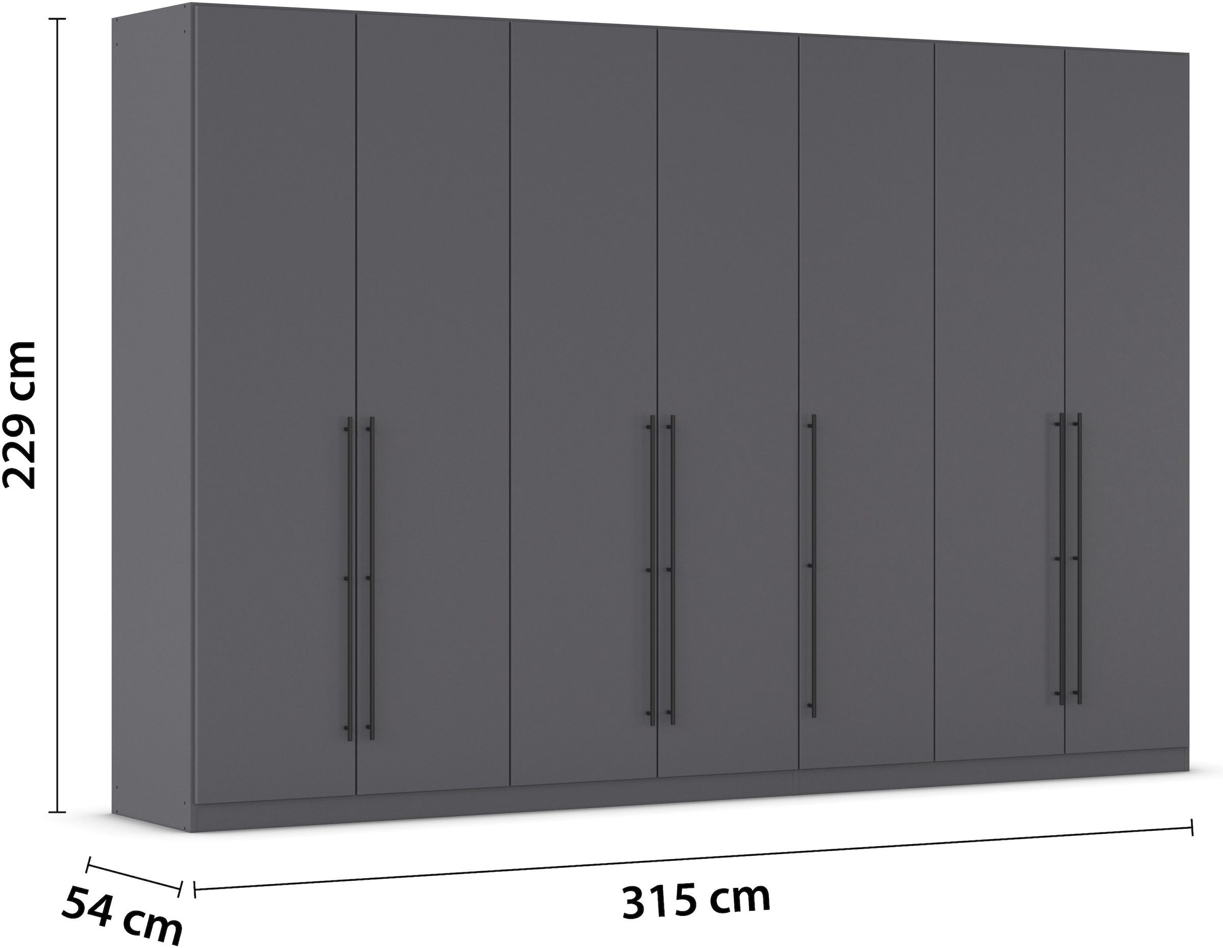 rauch Kleiderschrank »Drehtürenschrank Schrank Garderobe Wäscheschrank Schlafzimmer AVOLA«, (in 3 verschiedenen Ausstattungen BASIC/CLASSIC/PREMIUM), mit hochwertigen Stangengriffen in Schwarz aus Metall MADE IN GERMANY