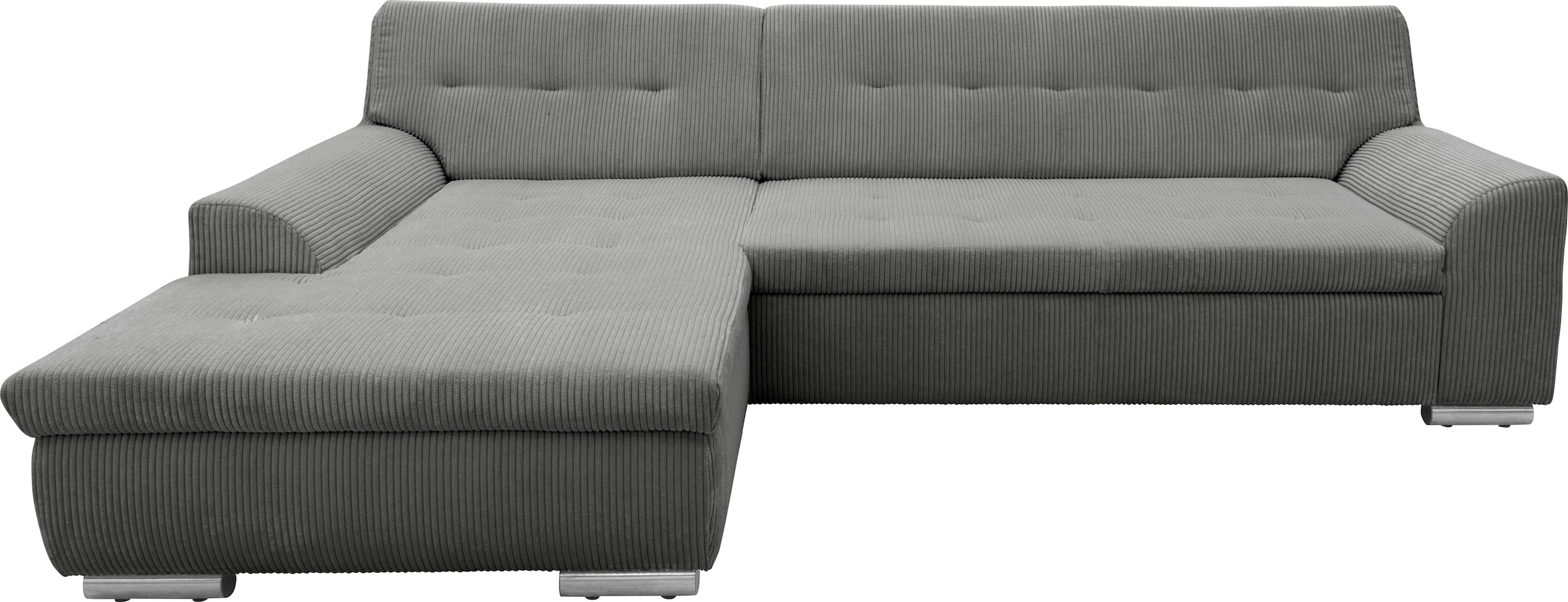 DOMO collection Ecksofa Treviso, wahlweise mit Bettfunktion, incl. Zierkissen