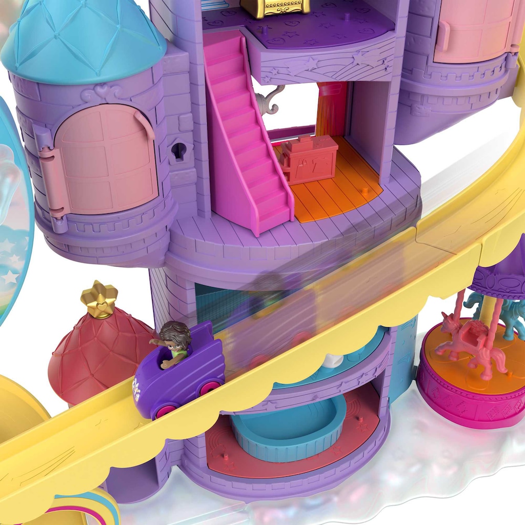 Polly Pocket Spielwelt »Pollyville Regenbogen-Einhornspaß Freizeitpark«