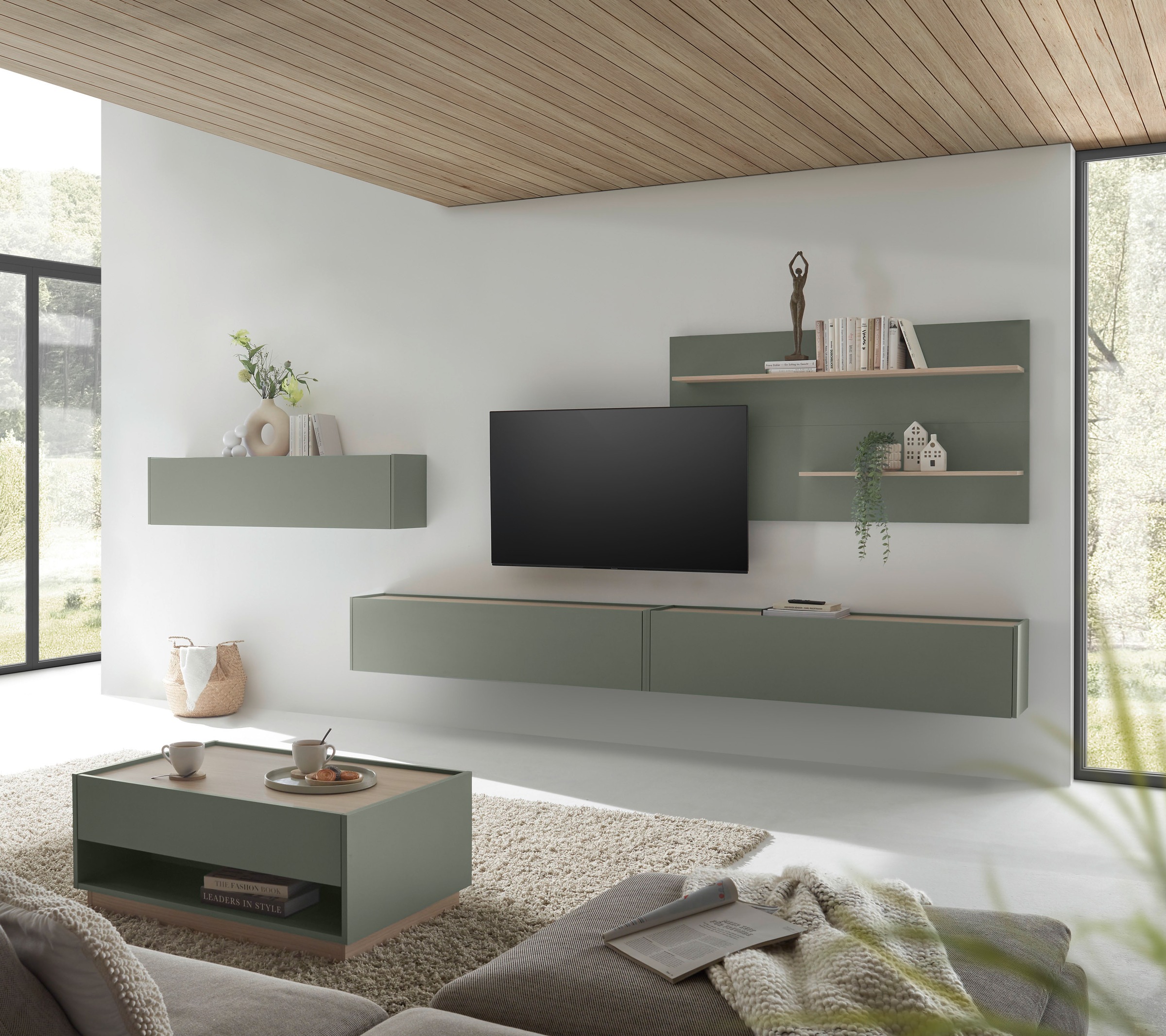 Home affaire Wohnwand »City/Giron, moderne Anbauwand, Komplettset in vielen Farben verfügbar« Set, 4 Stk. tlg.