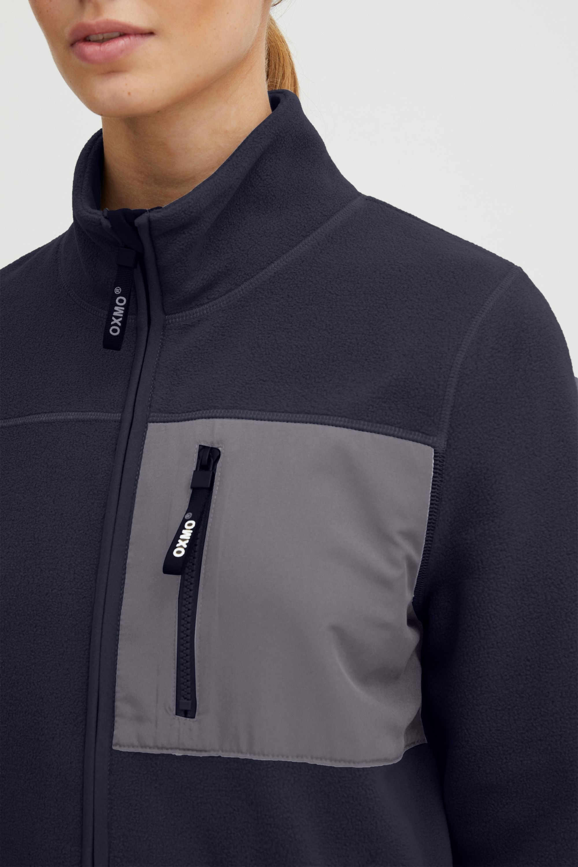 OXMO Fleecejacke »Fleecejacke OXNymfe«, ohne Kapuze