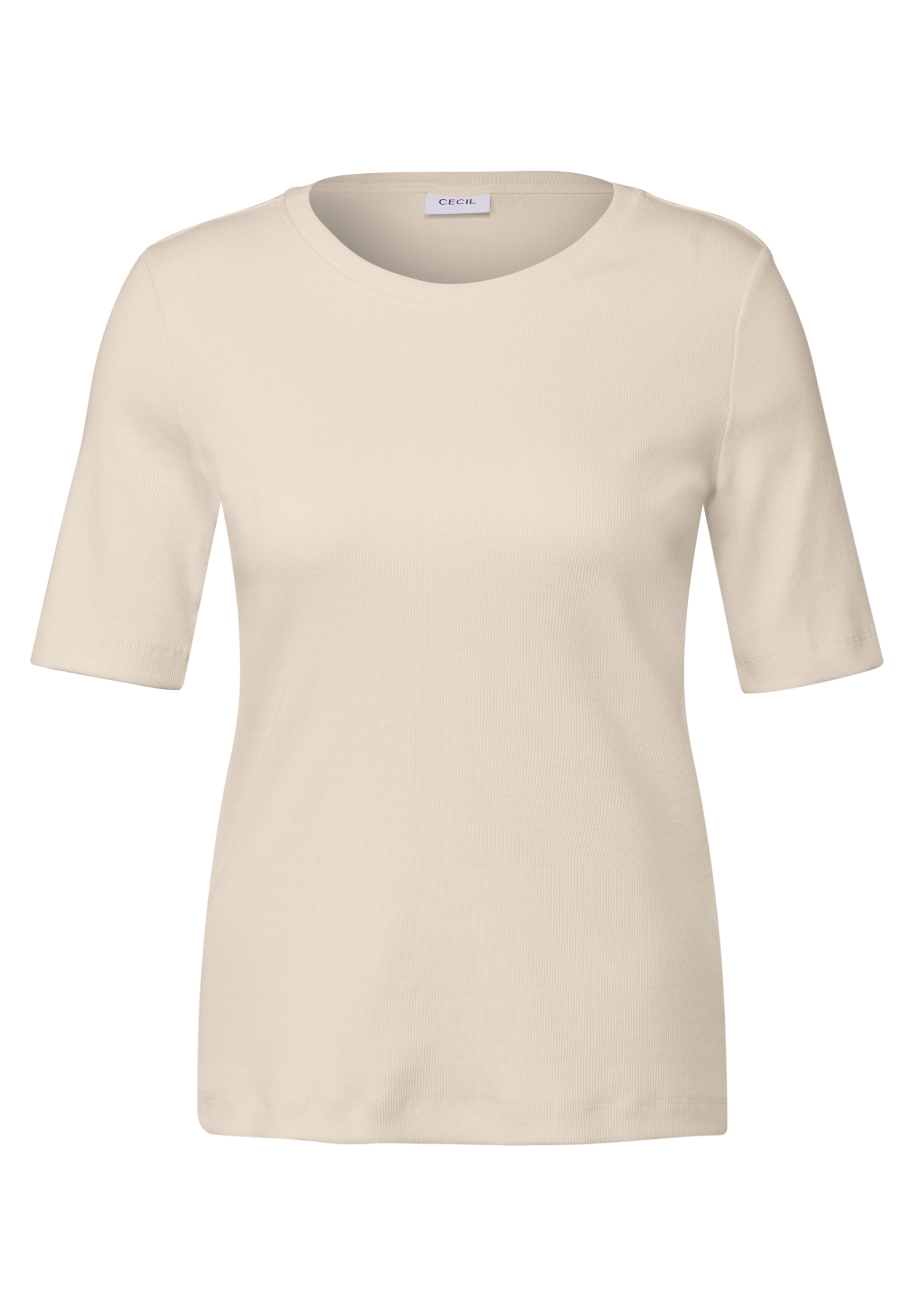 Cecil T-Shirt, mit feiner Ripp Struktur