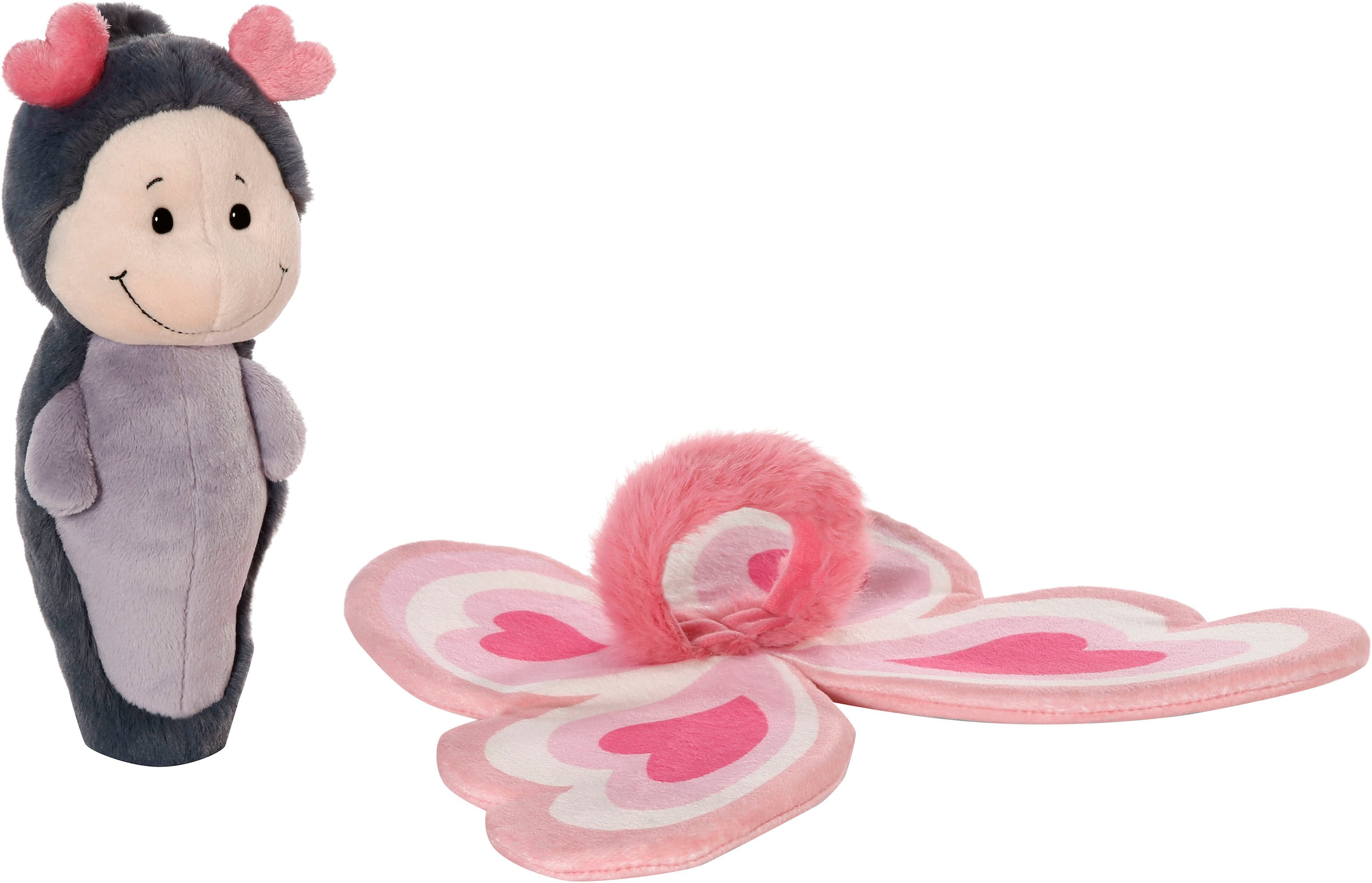 Nici Kuscheltier »Love , Schmetterling, 21 cm, in Geschenkbox« enthält recyceltes Material