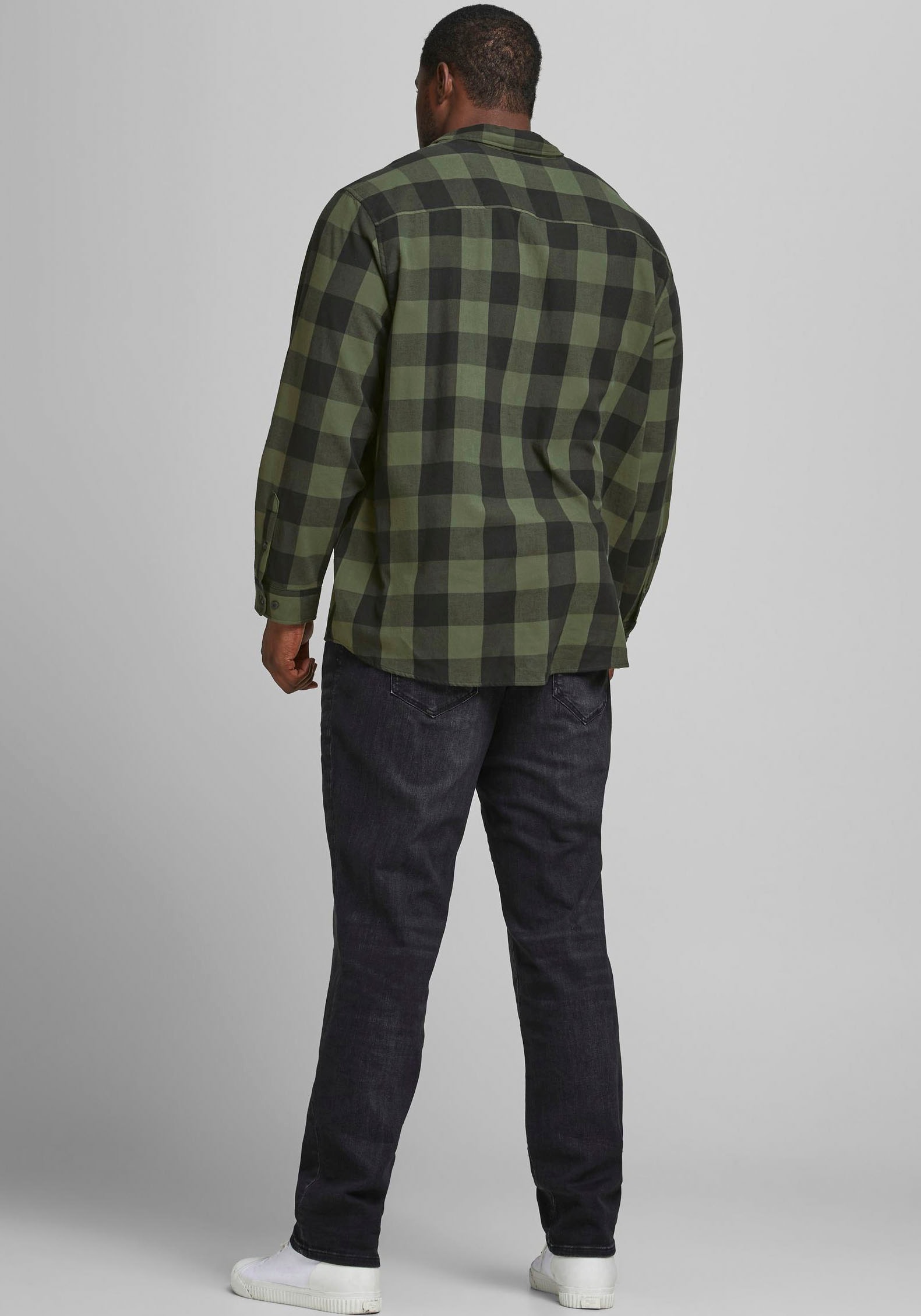 Jack & Jones PlusSize Karohemd »GINGHAM TWILL SHIRT«, Bis Größe 6XL