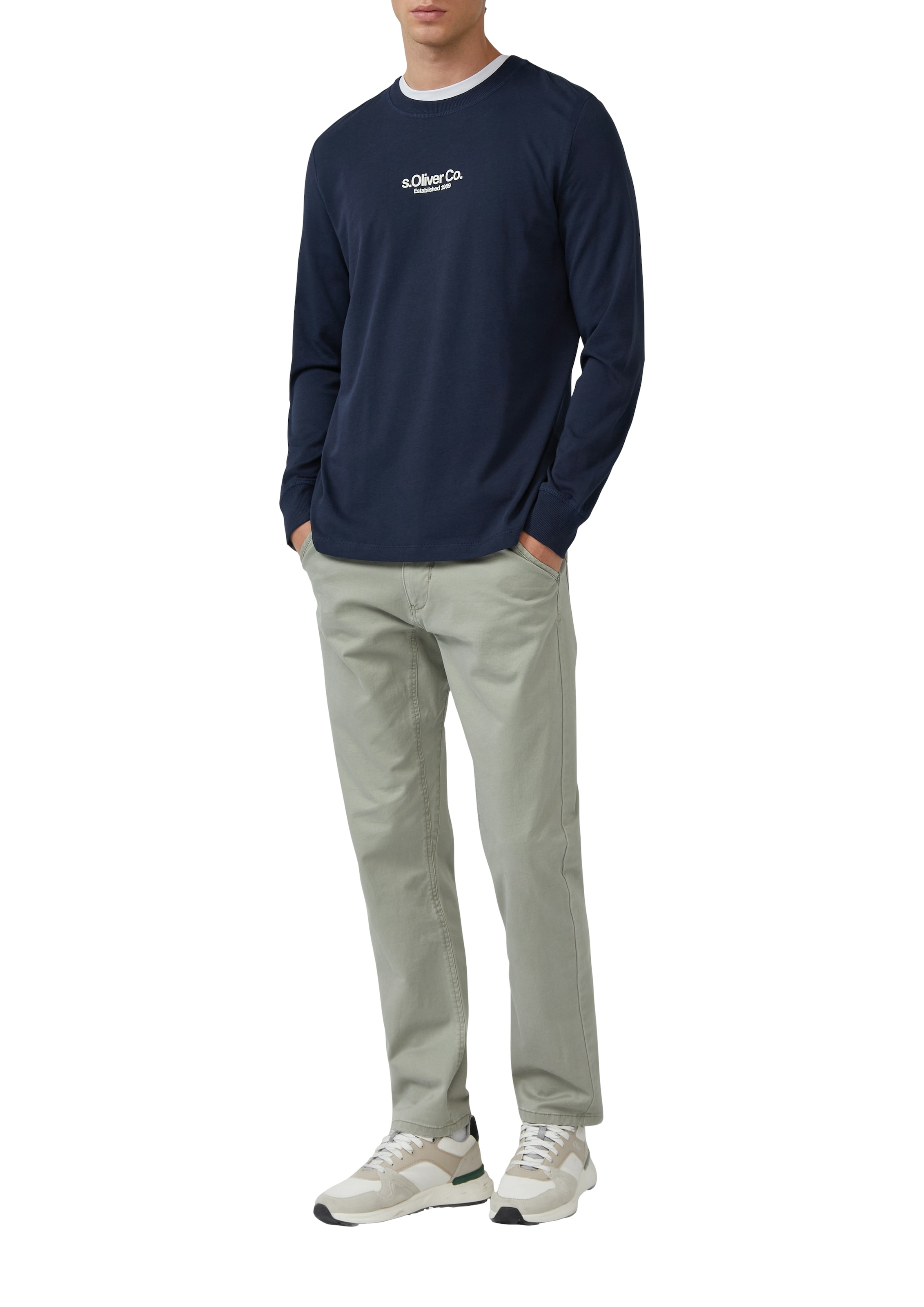 s.Oliver Langarmshirt, mit Logo Schriftzug