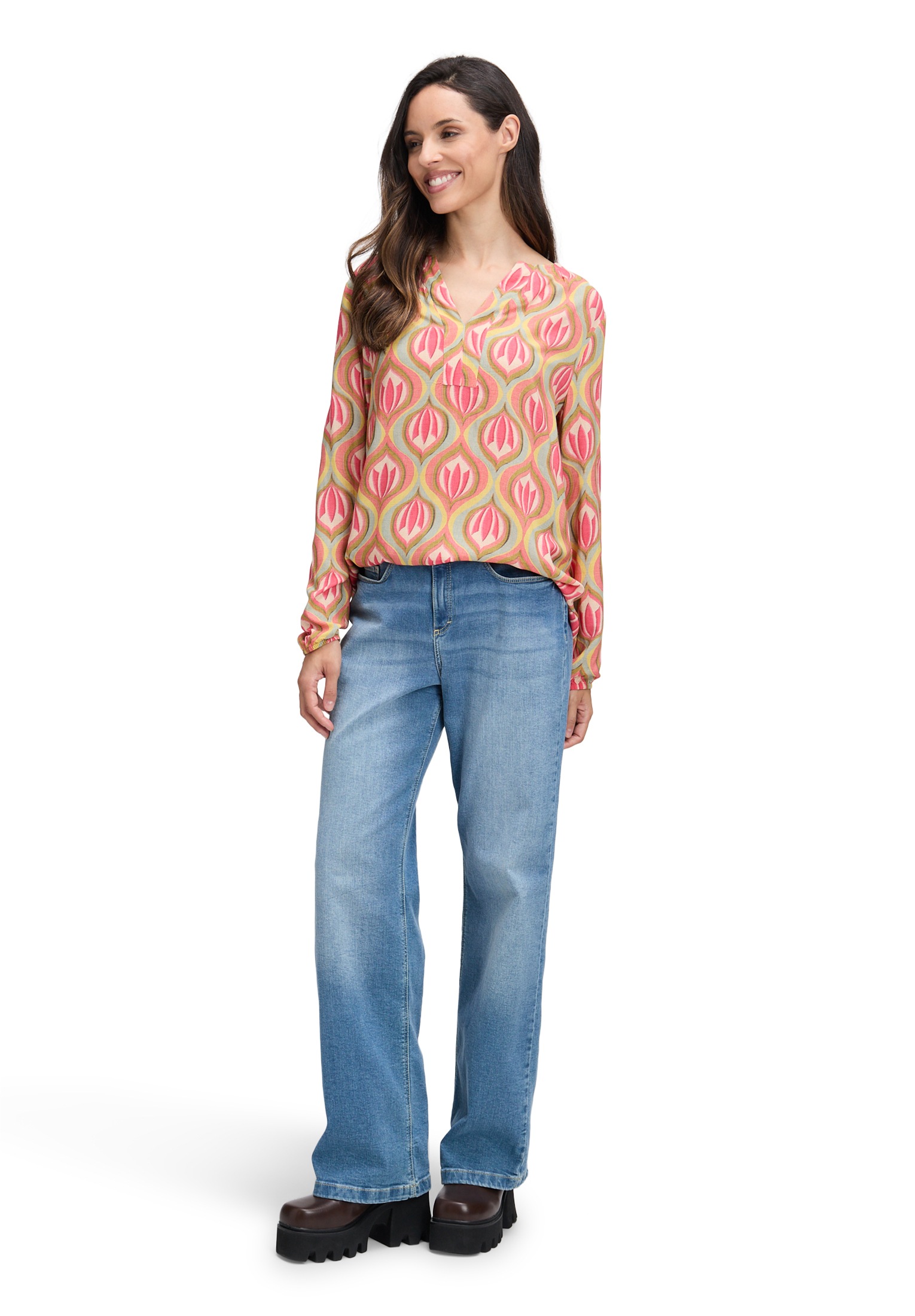 Cartoon Klassische Bluse »Casual-Bluse mit Muster«