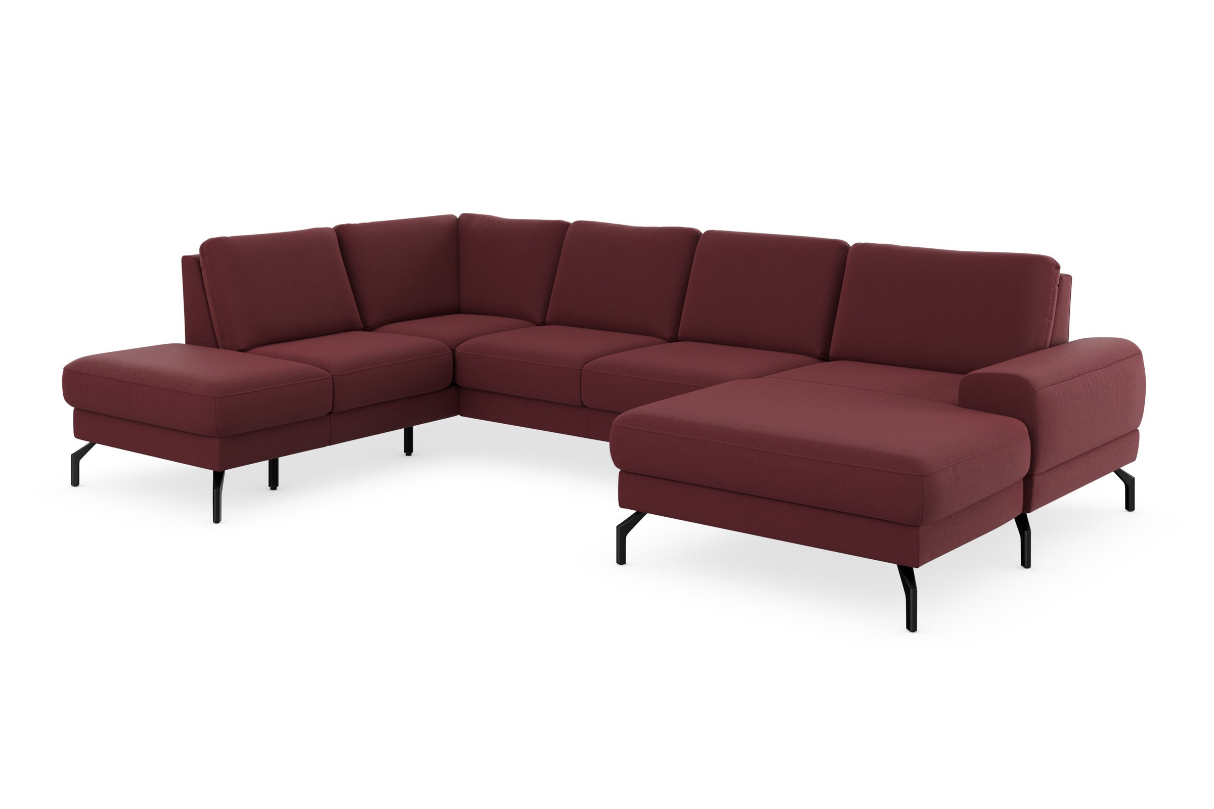 sit&more Wohnlandschaft »Cinturo U-Form«, inklusive Sitztiefenverstellung und Federkern, Sitzhöhe 48 cm