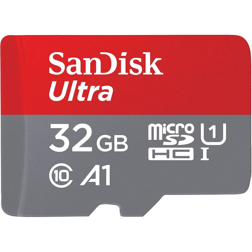 Sandisk Speicherkarte »microSDHC Ultra 32GB (A1/UHS-I) + Adapter«, (Class 10 120 MB/s Lesegeschwindigkeit)