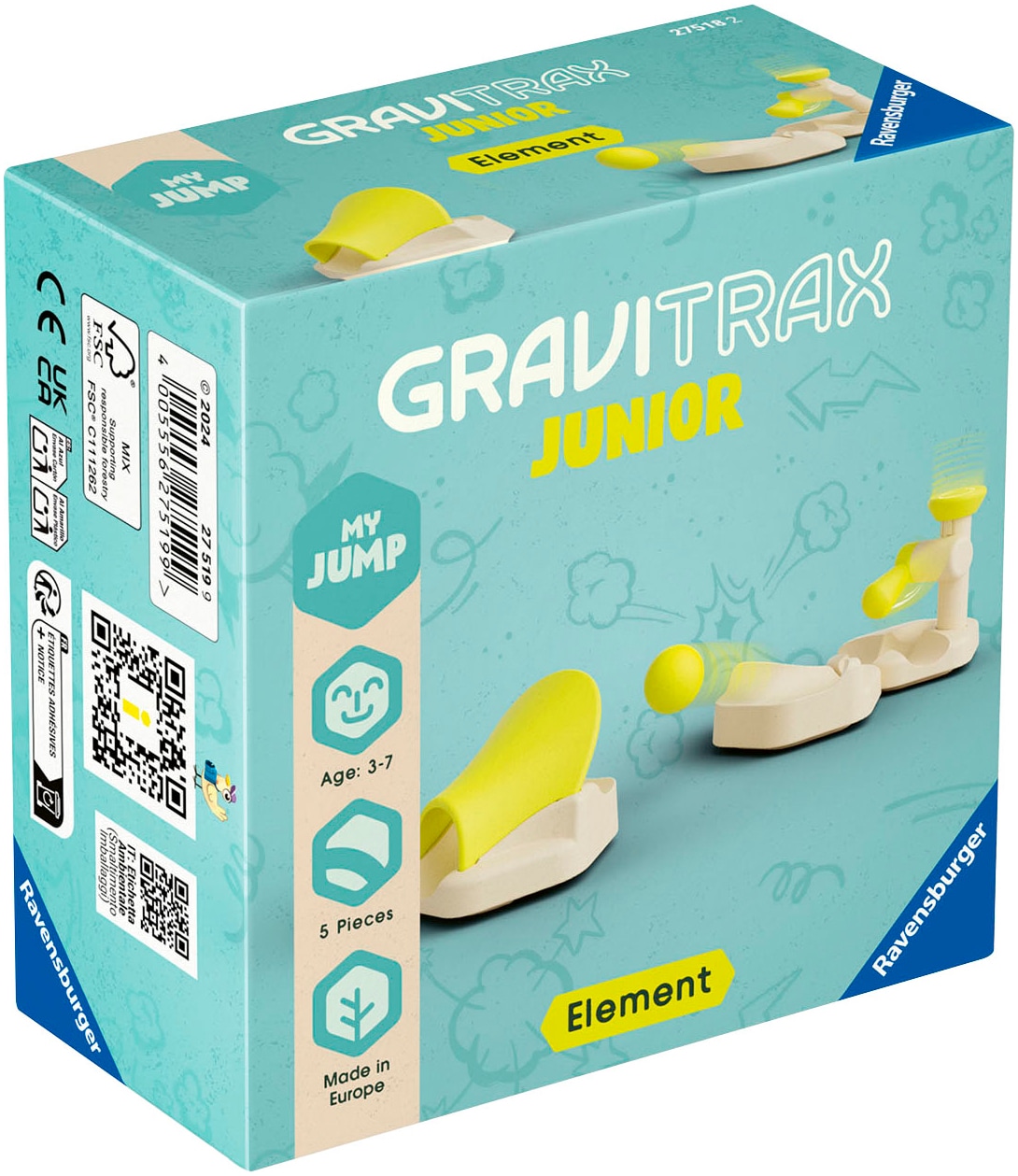 Ravensburger Kugelbahn-Bausatz »GraviTrax Junior My Jump Element«, Made in Europe