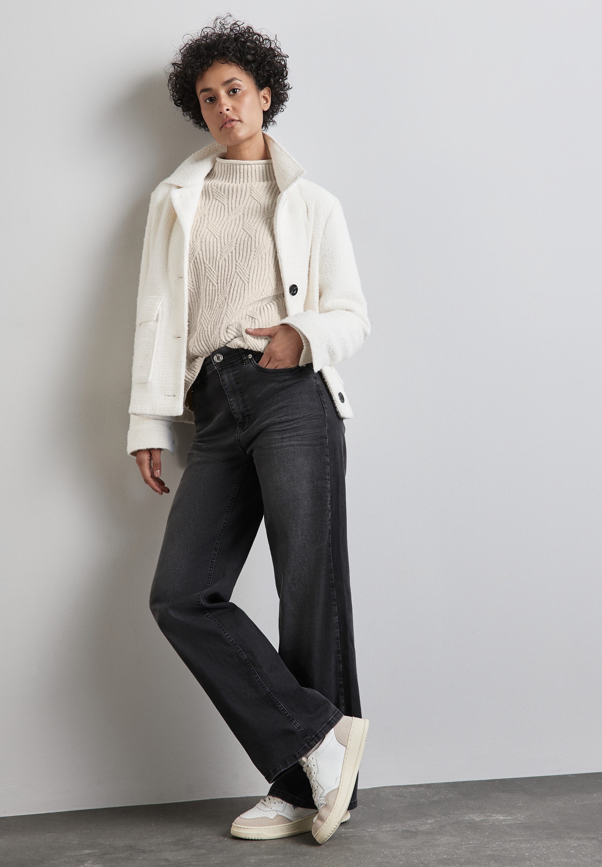 STREET ONE Strickpullover, mit Struktur Muster