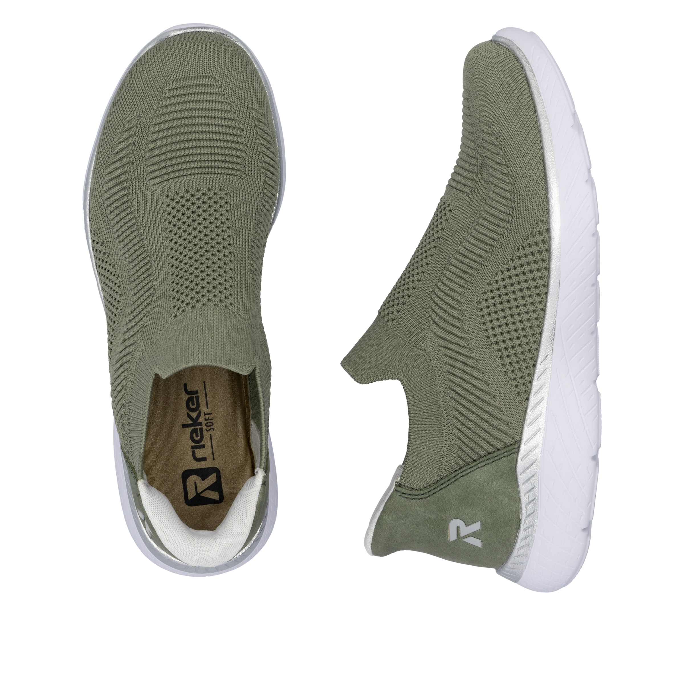 RIEKER Sport Slip-On Sneaker »Ready2GO«, Slipper, Halbschuh, Freizeitschuh mit MemoSoft-Innensohle