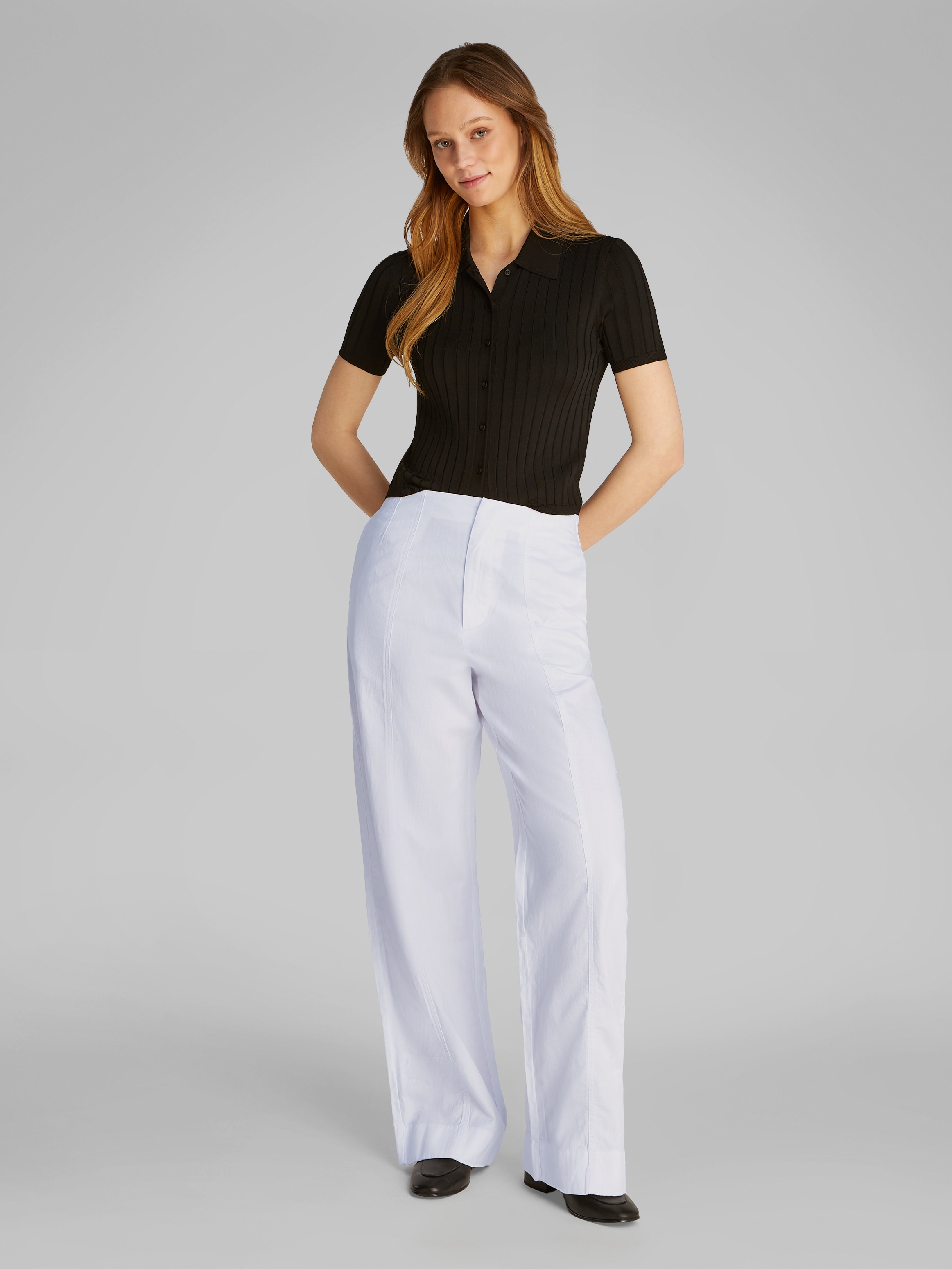 Calvin Klein Jeans Leinenhose »SOFT LINEN PANT«, mit Logo-Label