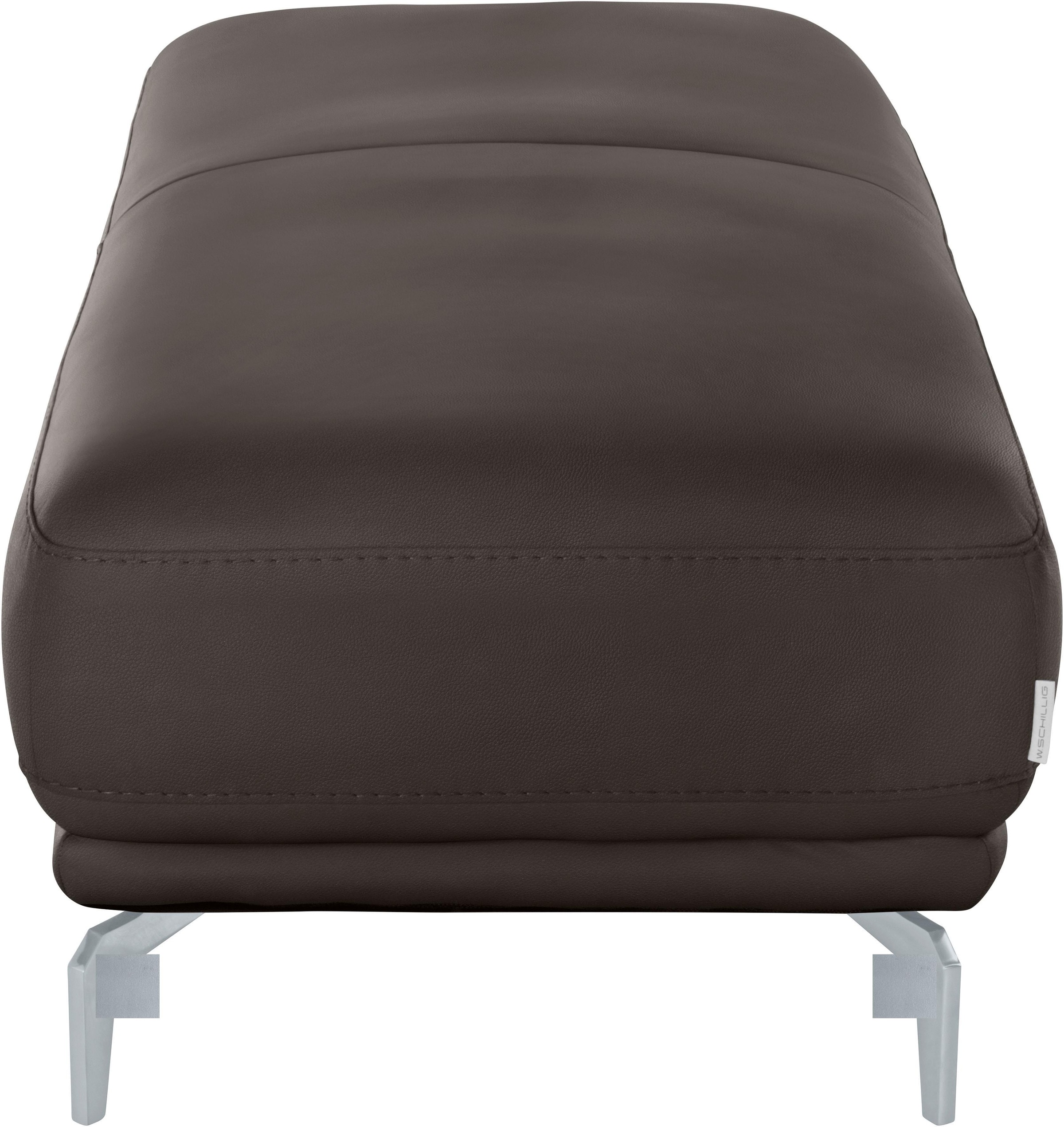 W.SCHILLIG Hocker »montanaa«, mit Metallfüßen in Silber matt, Breite 141 cm