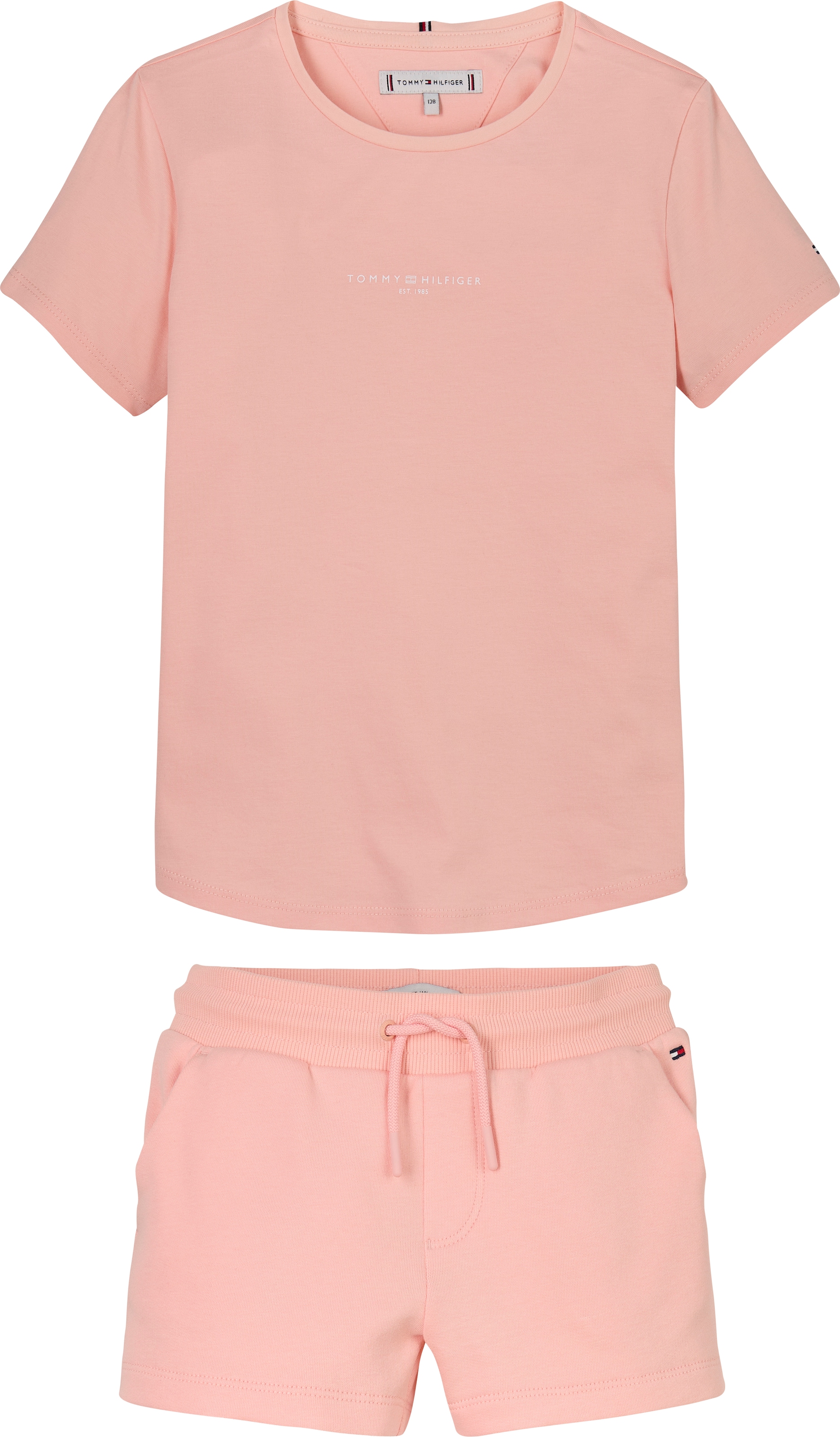 Tommy Hilfiger T-Shirt & Shorts »MINI CORP SET TEE + SHORT« 2 Stk. mit Logodruck