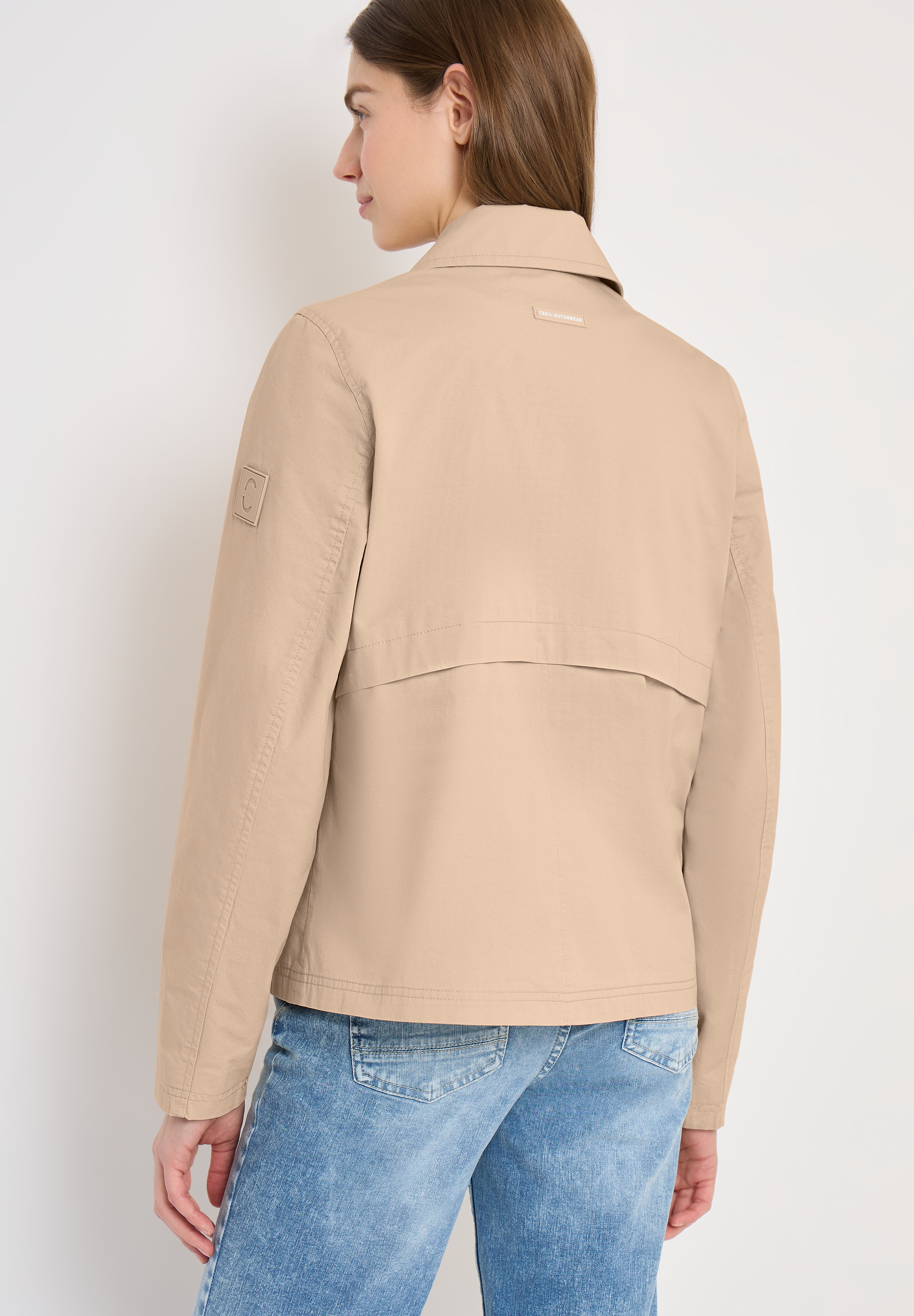 Cecil Kurzjacke ohne Kapuze Trenchcoat mit Reverskragen