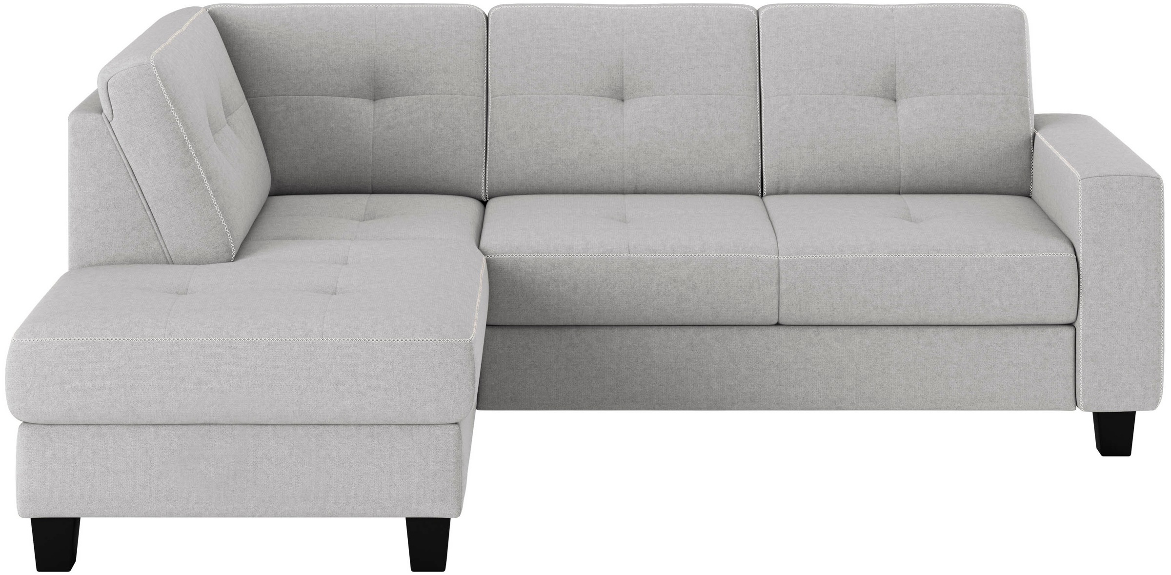 Places of Style Ecksofa »Varese«, Kreuznaht in beige