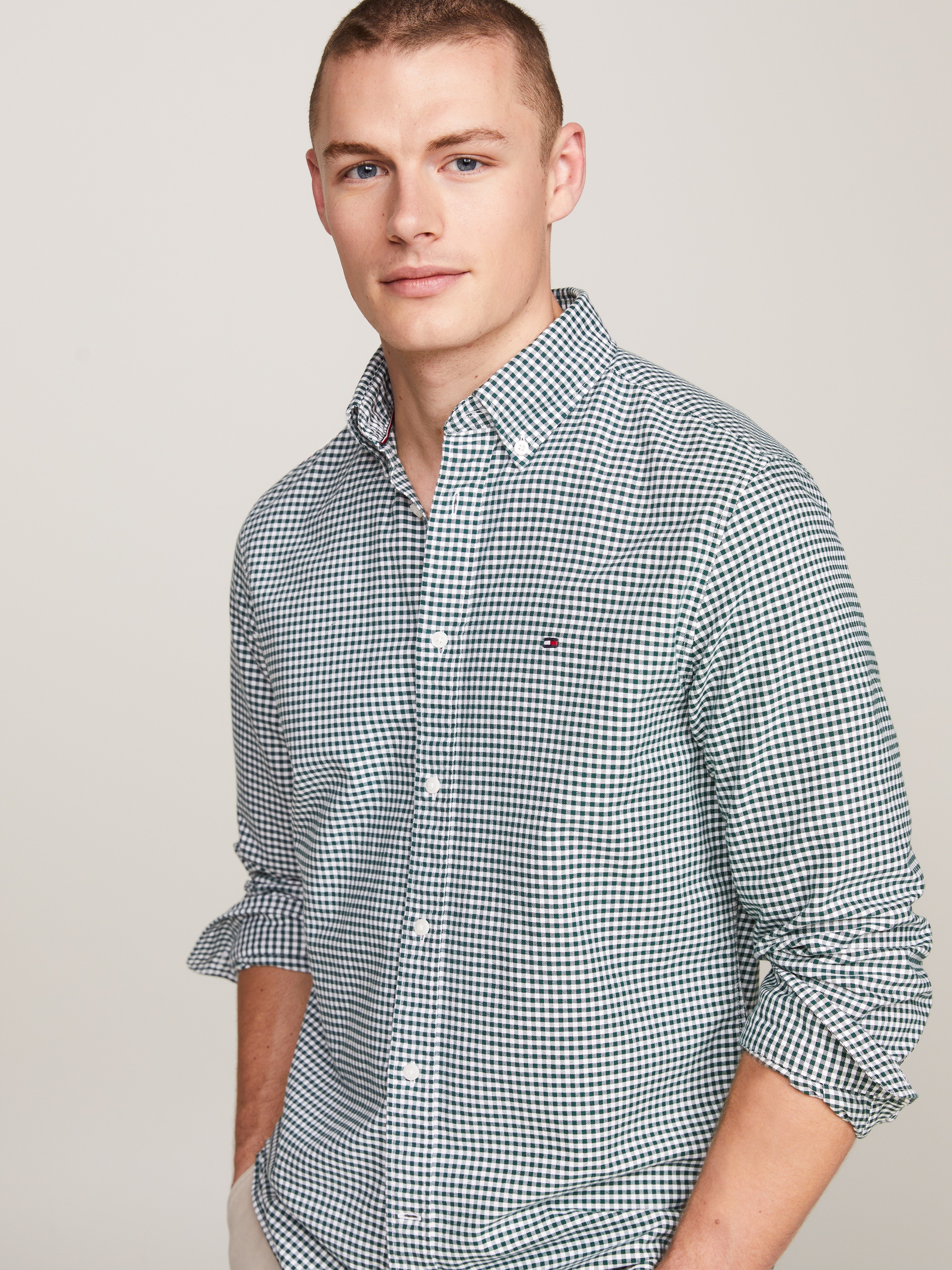Tommy Hilfiger Langarmhemd »HERITAGE OXFORD GINGHAM RF SHIRT«, mit modischem Klein-Karomuster