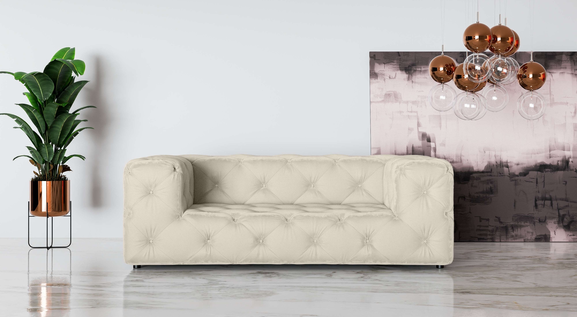 Home affaire 2-Sitzer »FOLLINA« 2-Sitzer Sofa mit klassischer Chesterfield-Knopfheftung