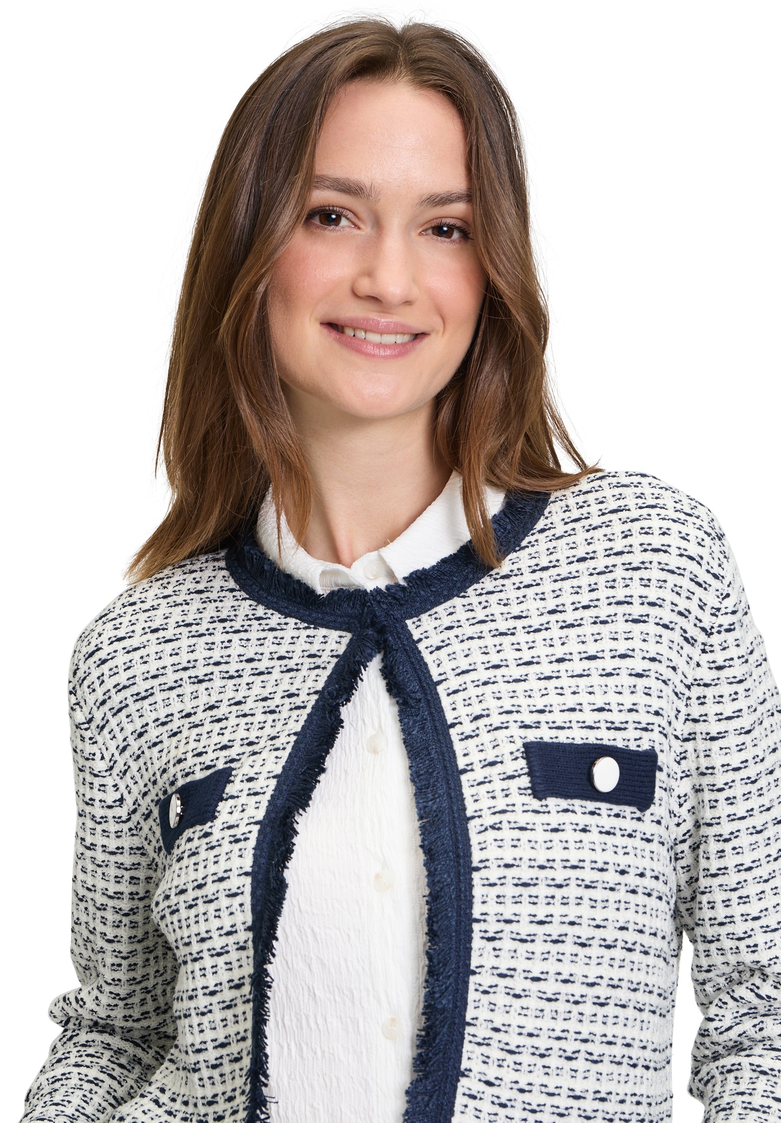 Betty&Co Cardigan »Strick-Cardigan mit Rundhalsausschnitt«