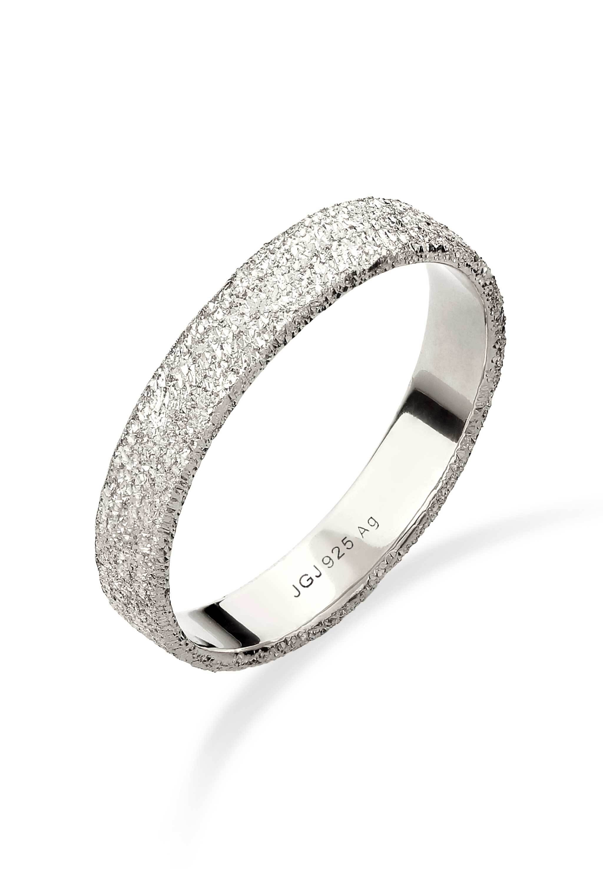 Kuzzoi Silberring »Ring Bandring strukturiert 925 Sterling Silber«