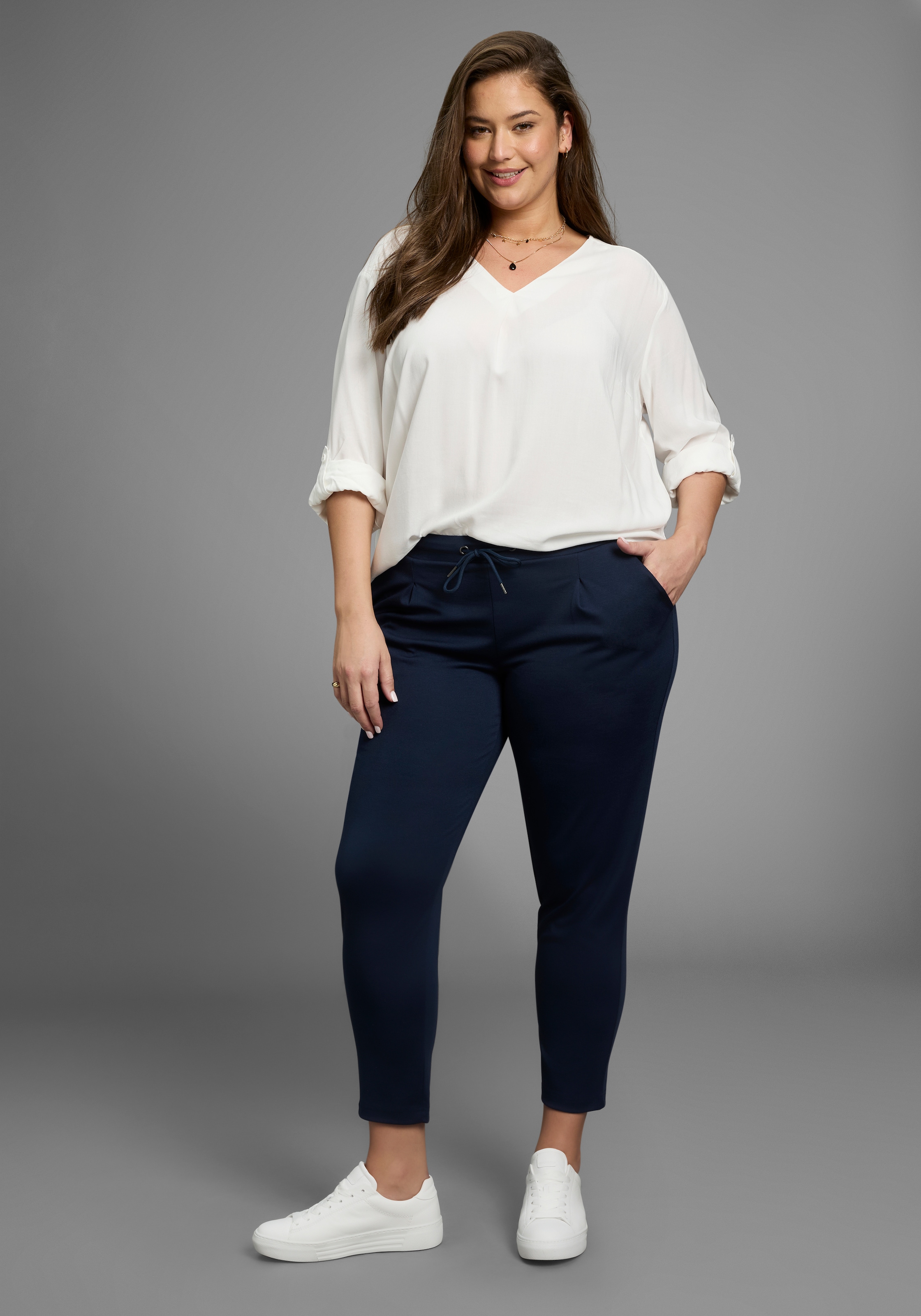 Laura Scott CURVE Jogger Pants, im sportiven Look aus formstabilem, elastischem Stoff - GROSSE GRÖSSE