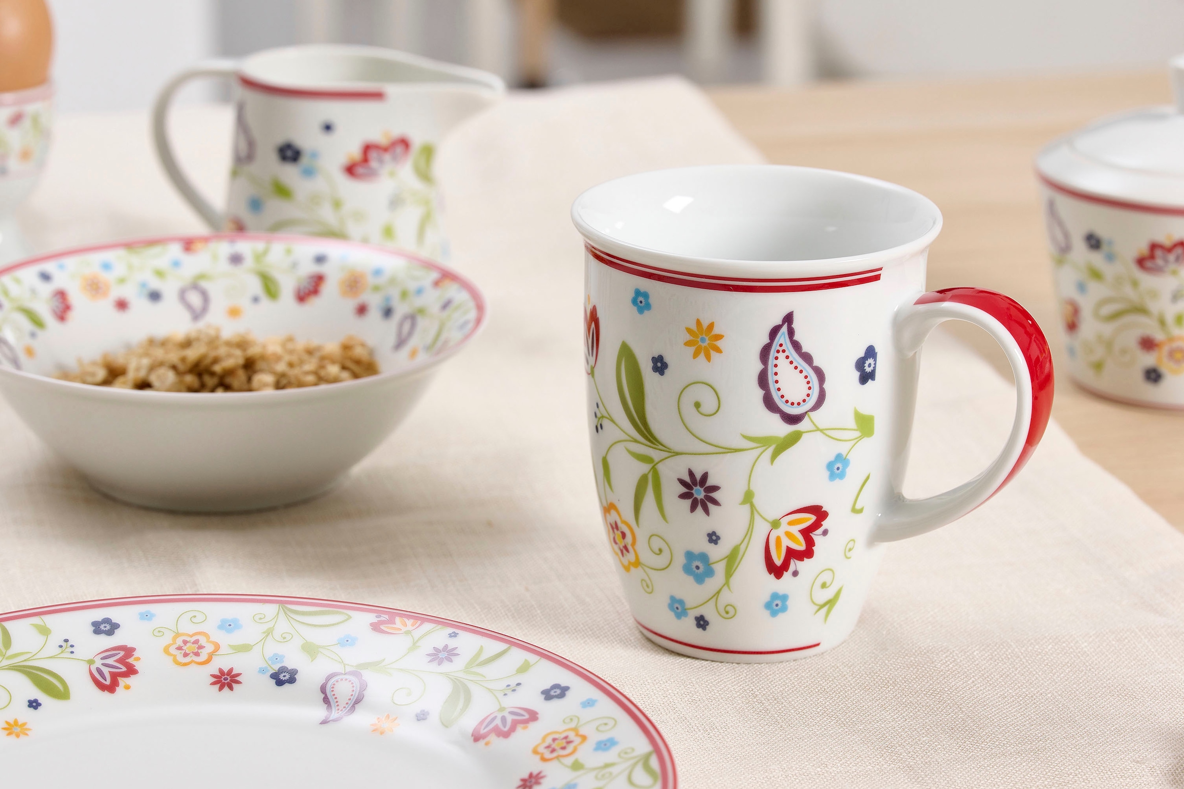 Ritzenhoff & Breker Becher »Doppio Shanti, 6-teilig«, (Set, 6 tlg.), Paisley-Blüten-Dekor