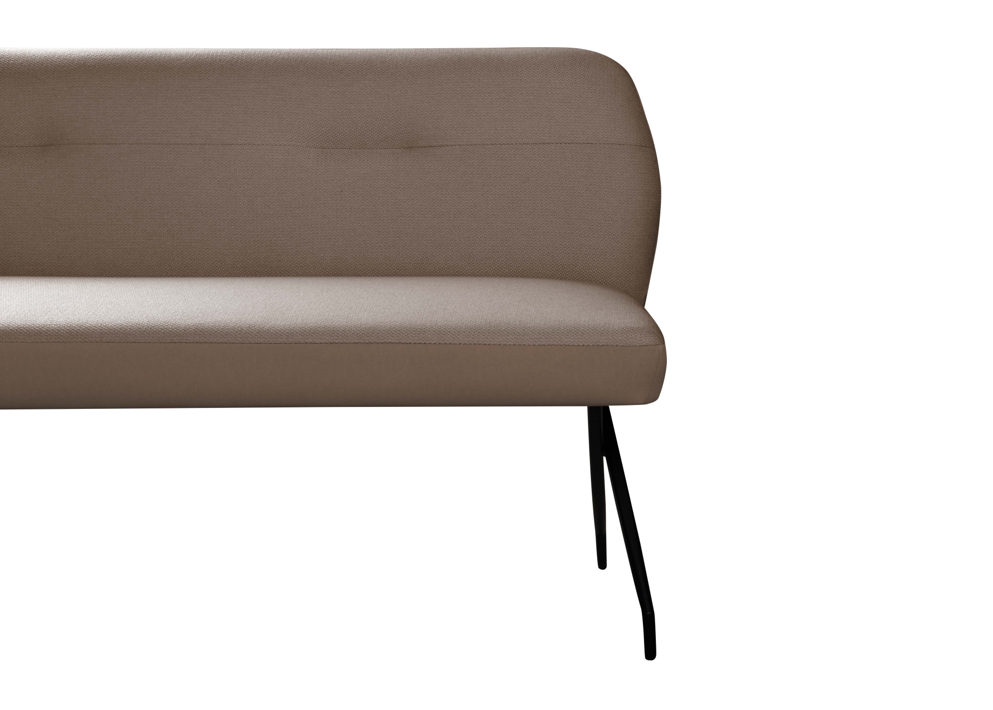 OTTO home Sitzbank »Bruna Esszimmerbank, Bank, Küchenbank, Polsterbank« Mattschwarzes Metallgestell, 2-Stoff-Design, Wellenfederung im Sitz