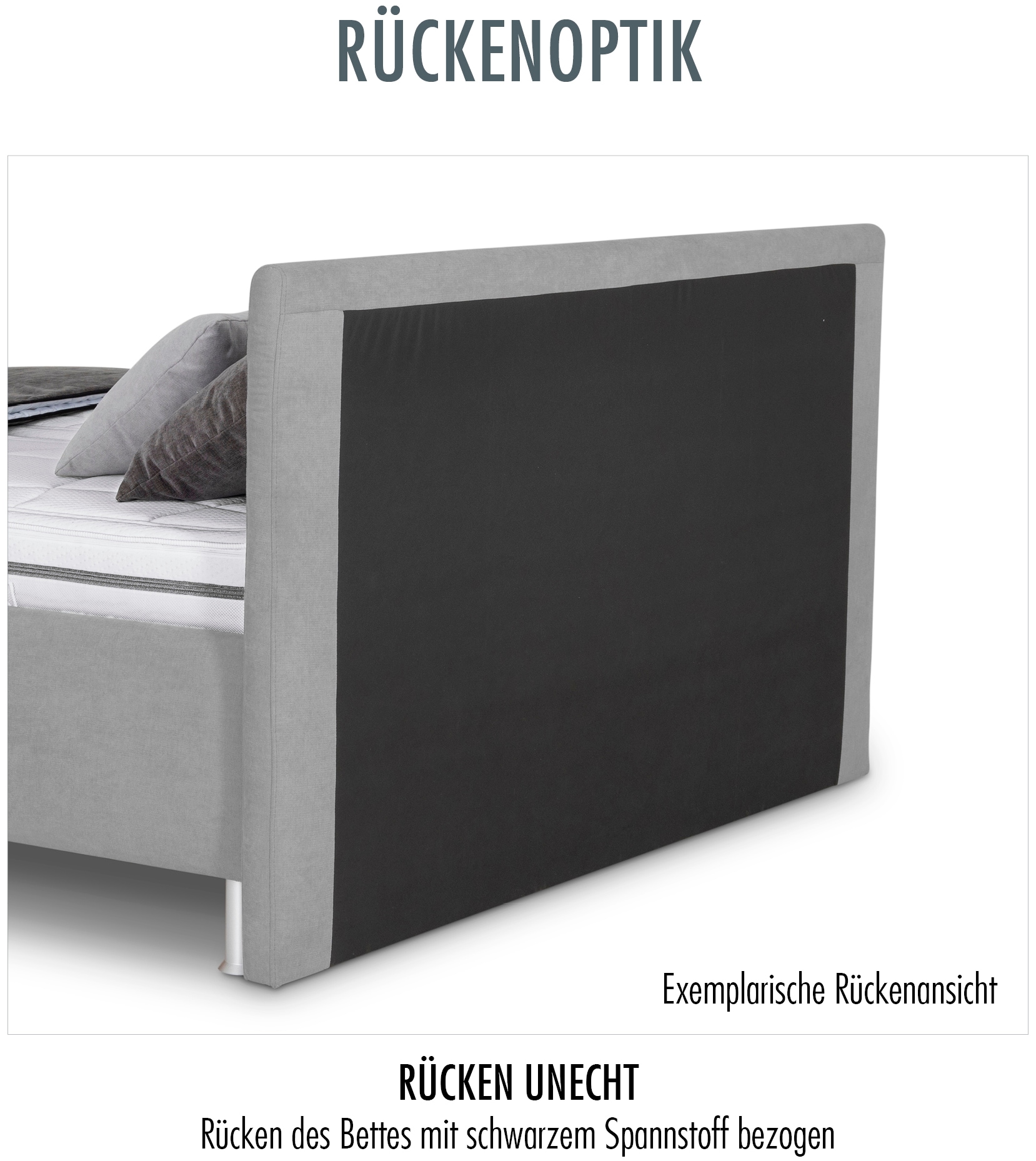 Die PlanBar Polsterbett »OC-ON20004« inkl. Matratzen u. Lattenrahmen, belastbar bis 200 Kg, 160/180x200cm