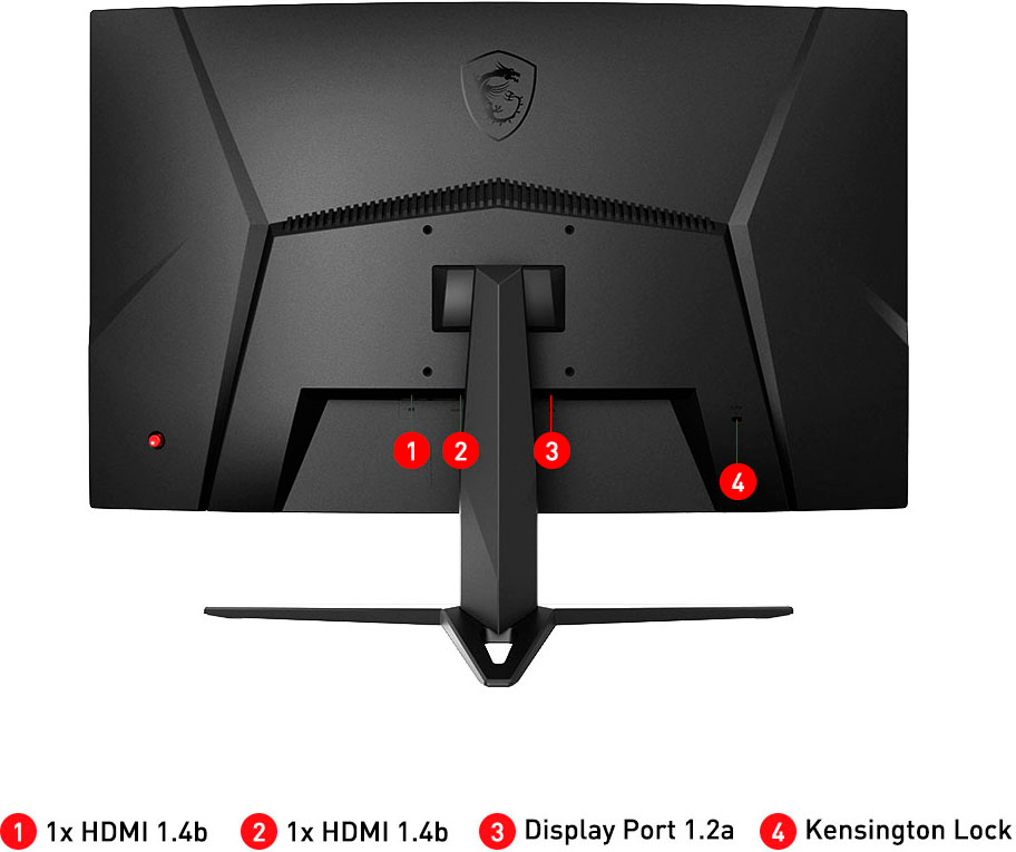 MSI Curved-Gaming-LED-Monitor »Optix G32C4«, 80 cm/31,5 Zoll, 1920 x 1080 px, Full HD, 1 ms Reaktionszeit, 165 Hz, 3 Jahre Herstellergarantie