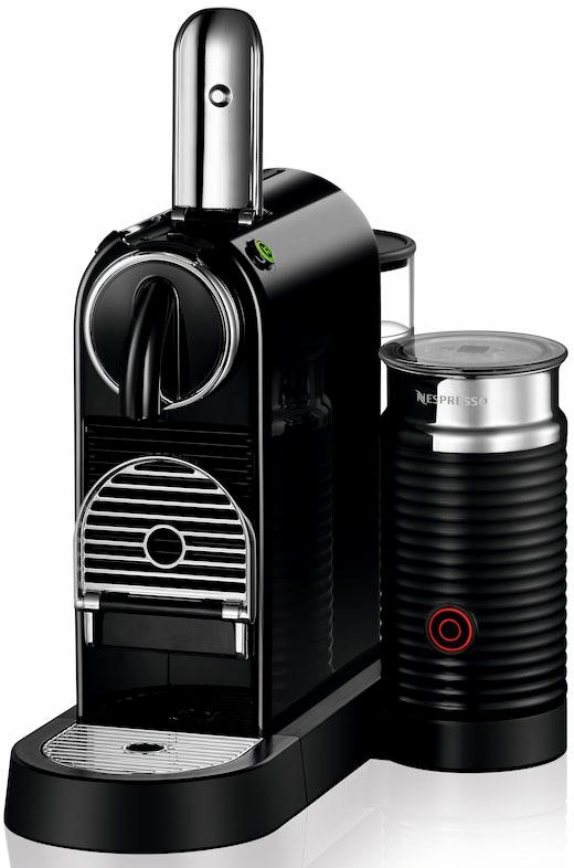 Nespresso Kapselmaschine »CITIZ EN 267.BAE von Jahren XXL inkl. 3 Milchaufschäumer, 7 Kapseln mit Willkommenspaket Schwarz«, Aeroccino Garantie mit DeLonghi