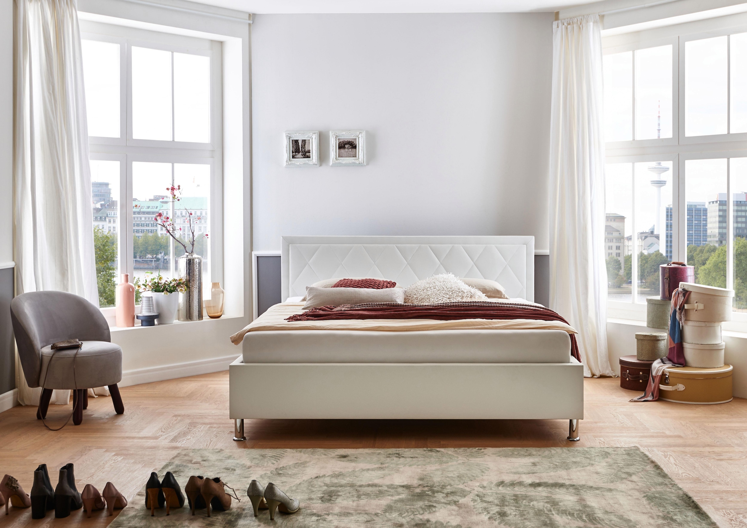 ATLANTIC home collection Polsterbett »Johanna«, mit Lattenrost und Bettkasten
