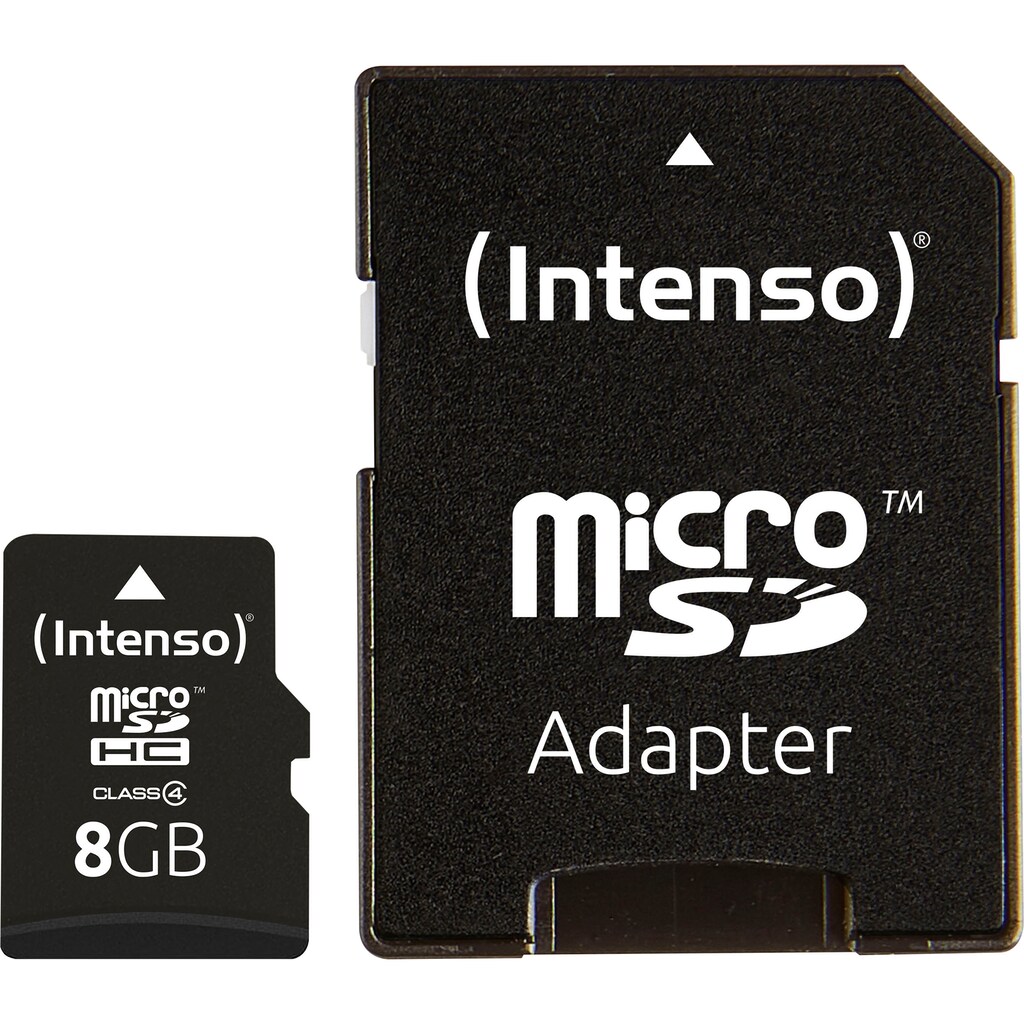 Intenso Speicherkarte »microSDHC Class 4 + SD-Adapter«, (Class 4)