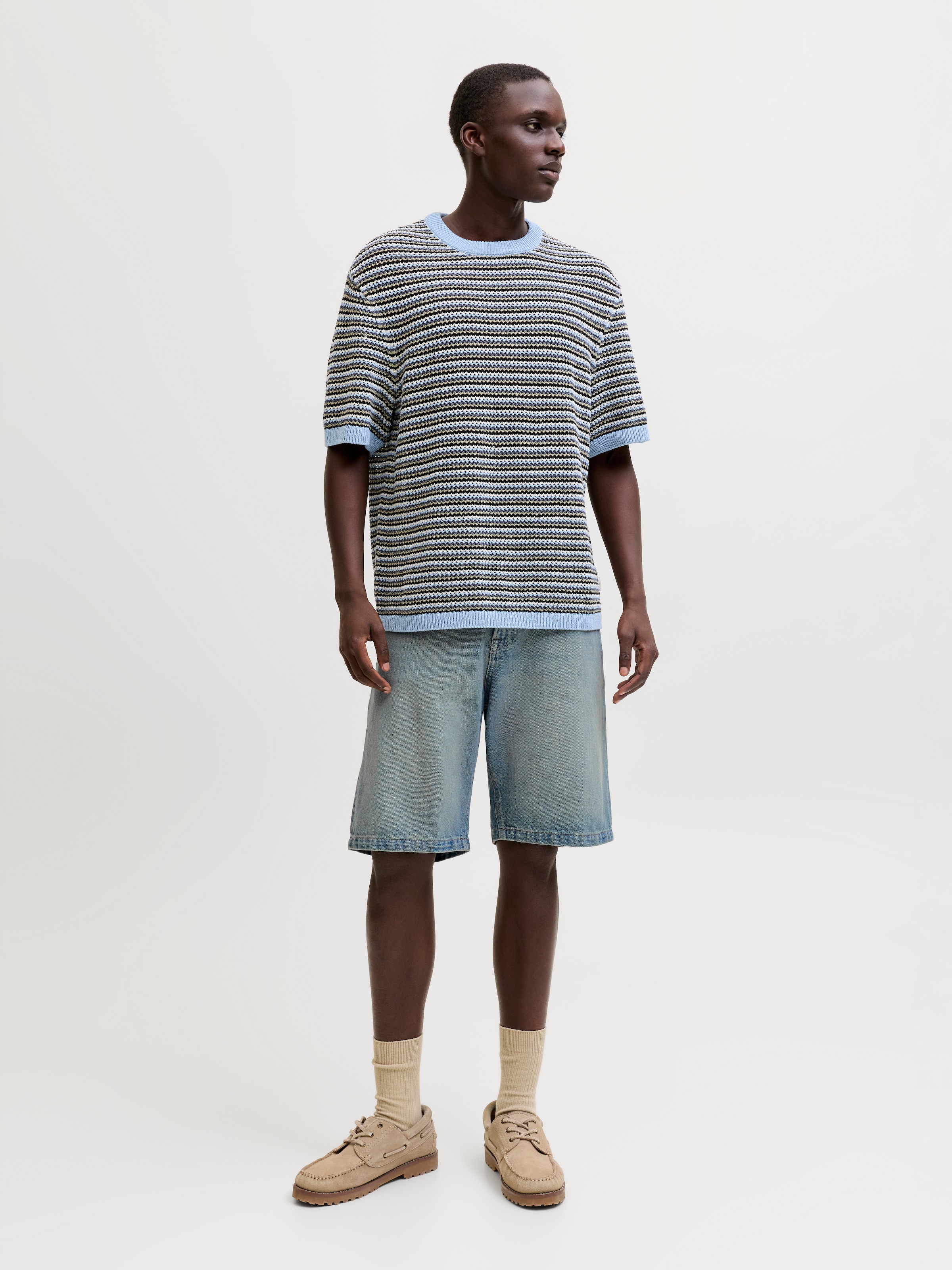 Jack & Jones Jeansshorts »JJIALEX JJCREW SHORTS AT 249 ST LN« Baumwolle, baggy fit