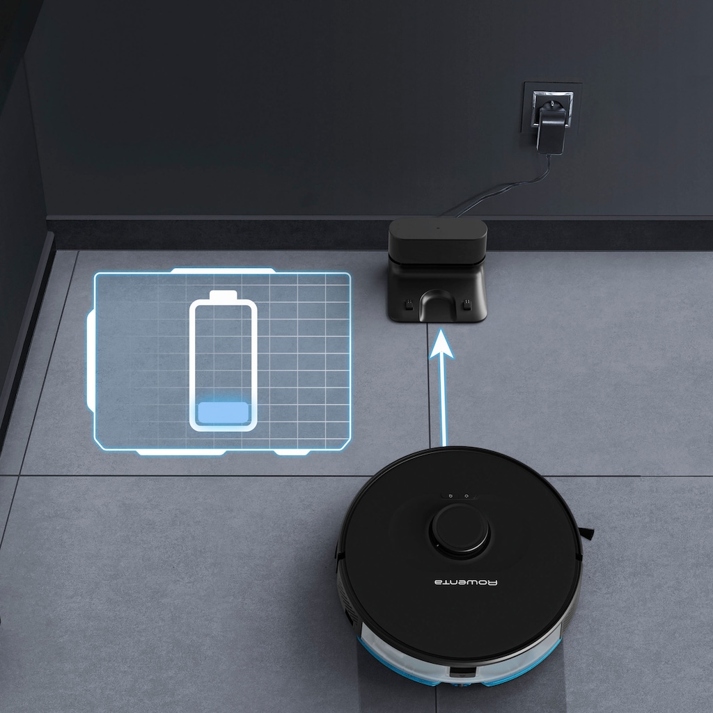 Rowenta Nass-Trocken-Saugroboter »X-Plorer 75S neo RR85E3 - 4in1 mit Wischfunktion«, automatischer Absaug-Station, App und Sprach-Assistent