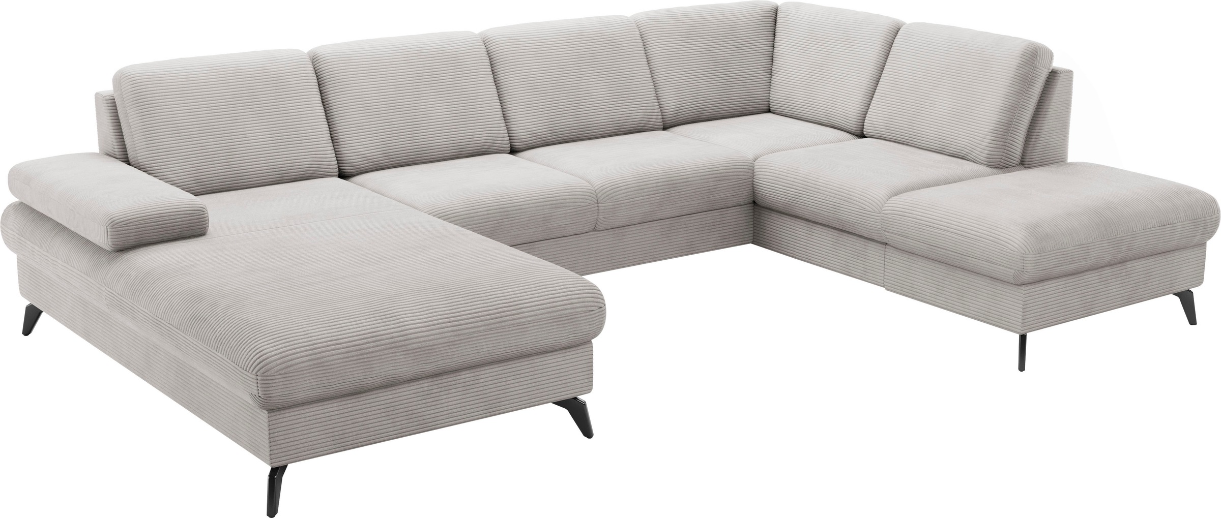 sit&more Wohnlandschaft »Morris Jubi U-Form«, inkl. Armteilfunktion und 1 Zierkissen, wahlweise mit Bettfunktion