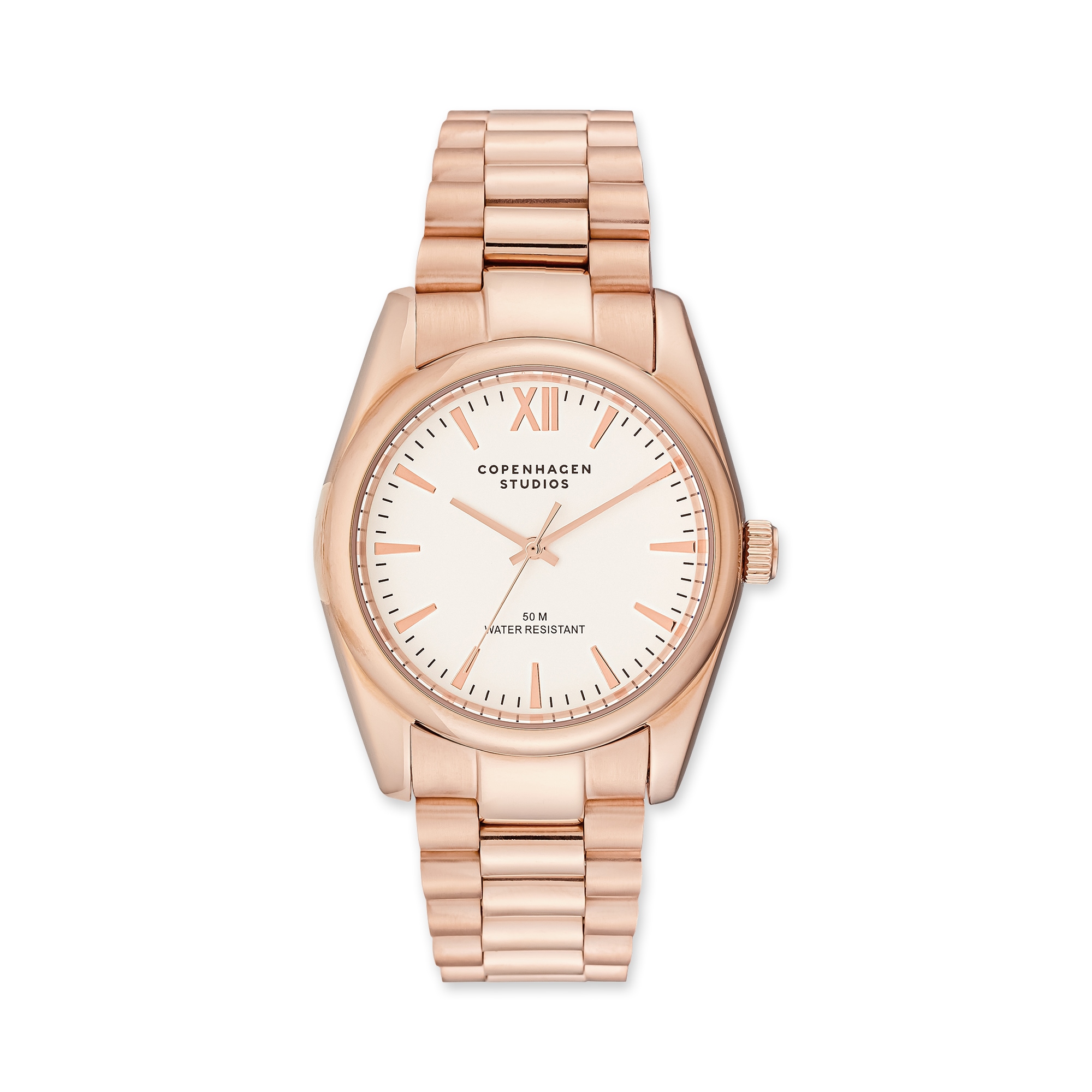 Copenhagen Studios Quarzuhr »Classic Round Watch« Armbanduhr, Damenuhr, Edelstahlarmband, analog