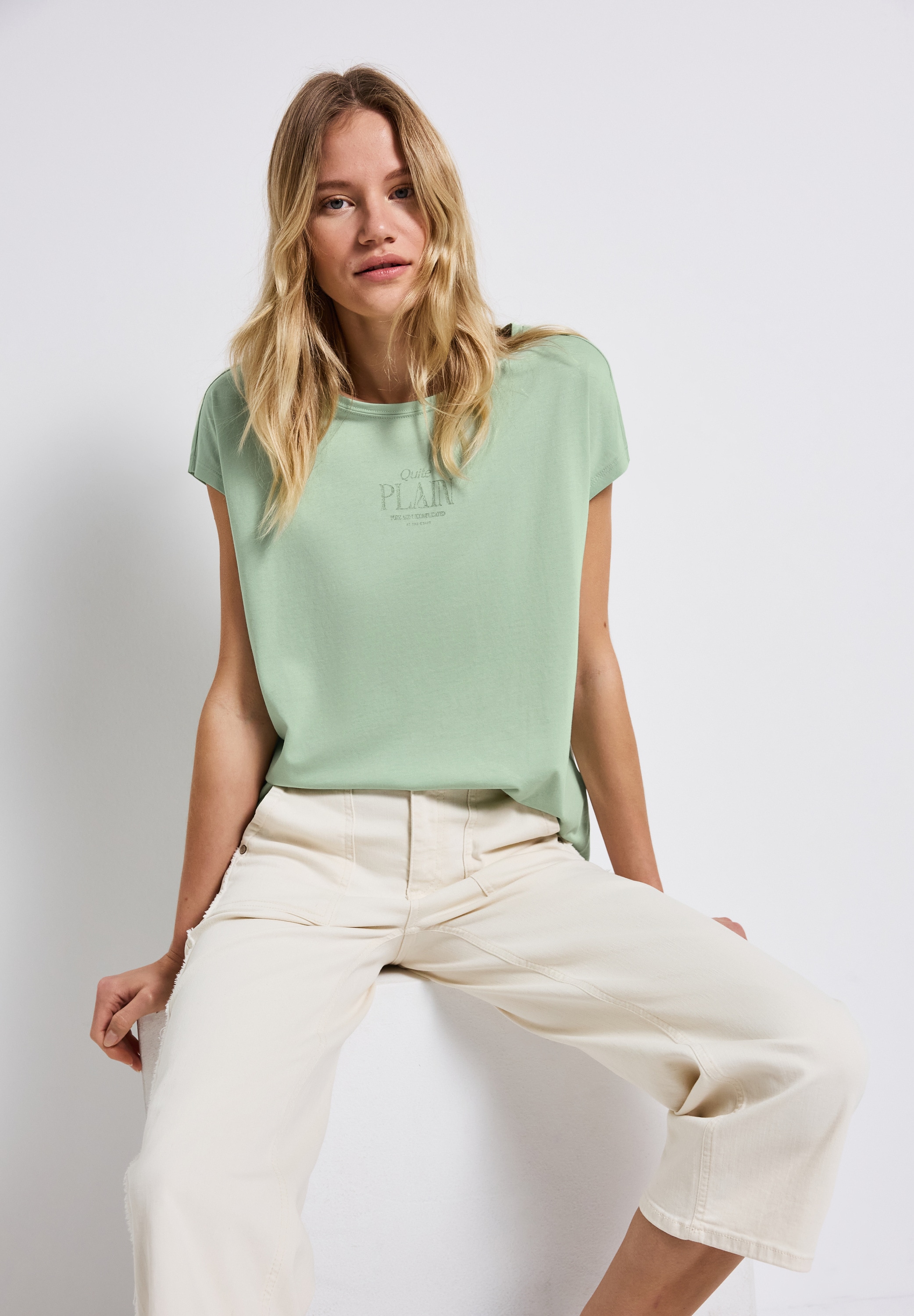 STREET ONE Shirttop, mit Wording Print