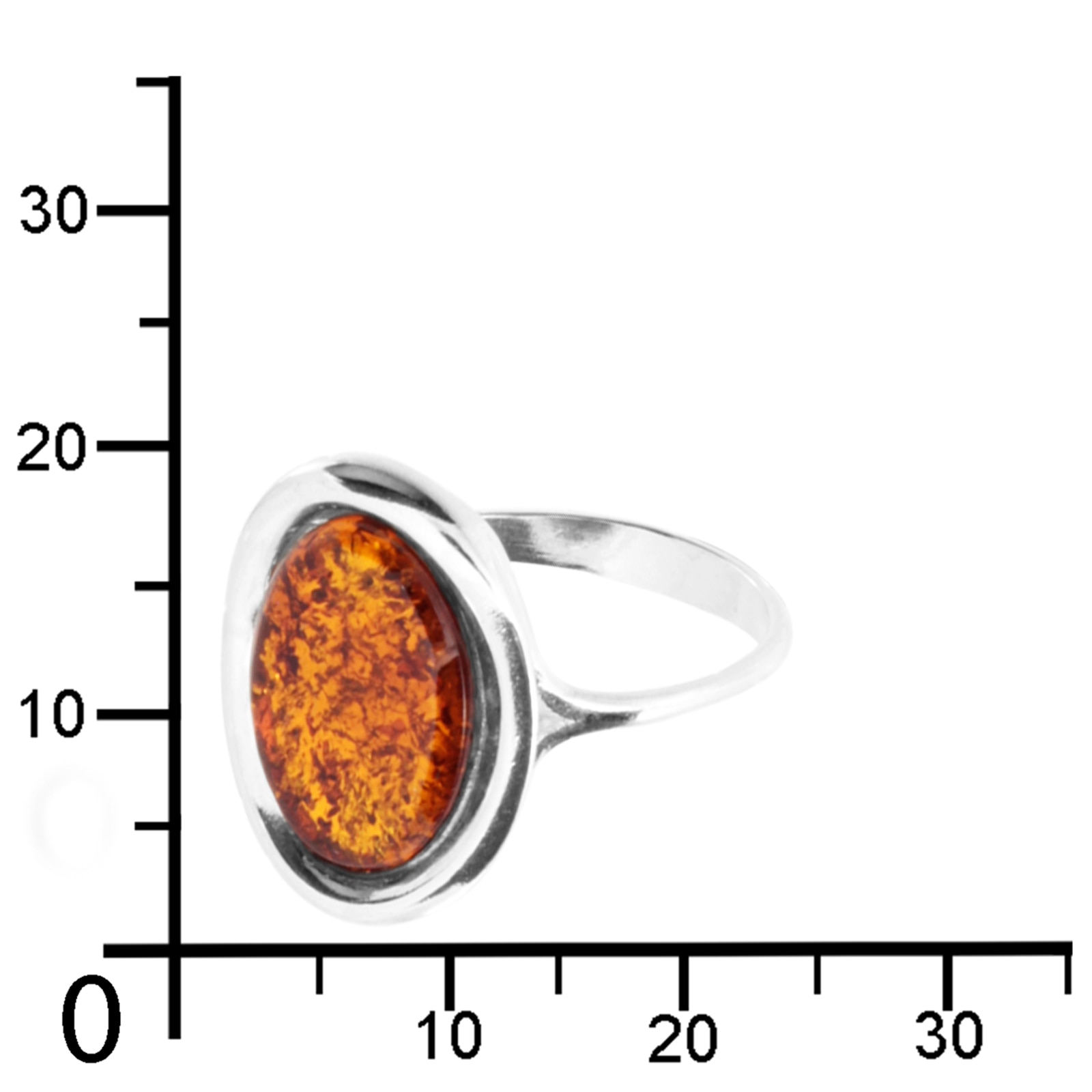 OSTSEE-SCHMUCK Fingerring »- Erlana - Silber 925/000 - Bernstein«