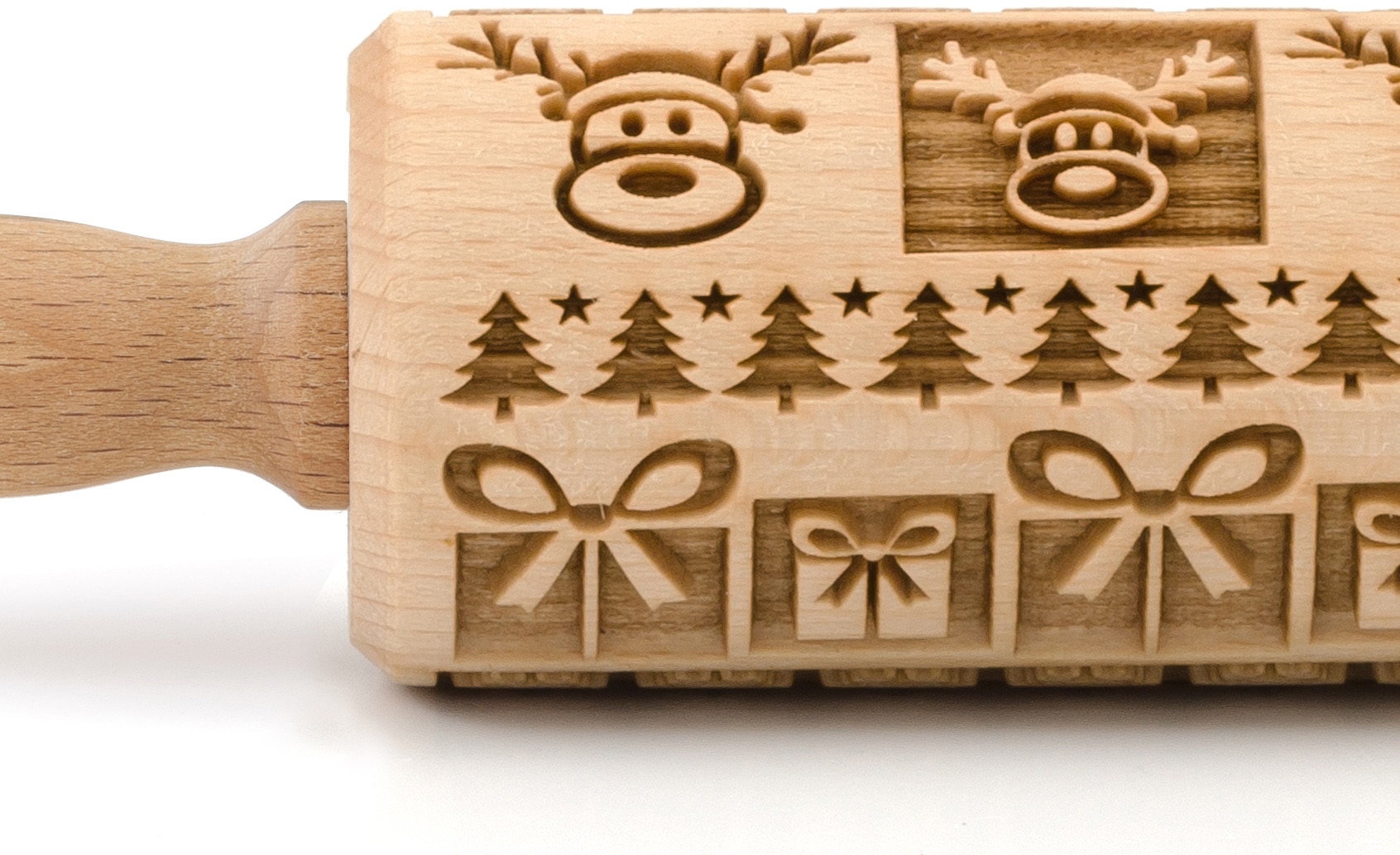 folkroll Teigroller »3D-Motiv-Teigrolle« Christmas Joy