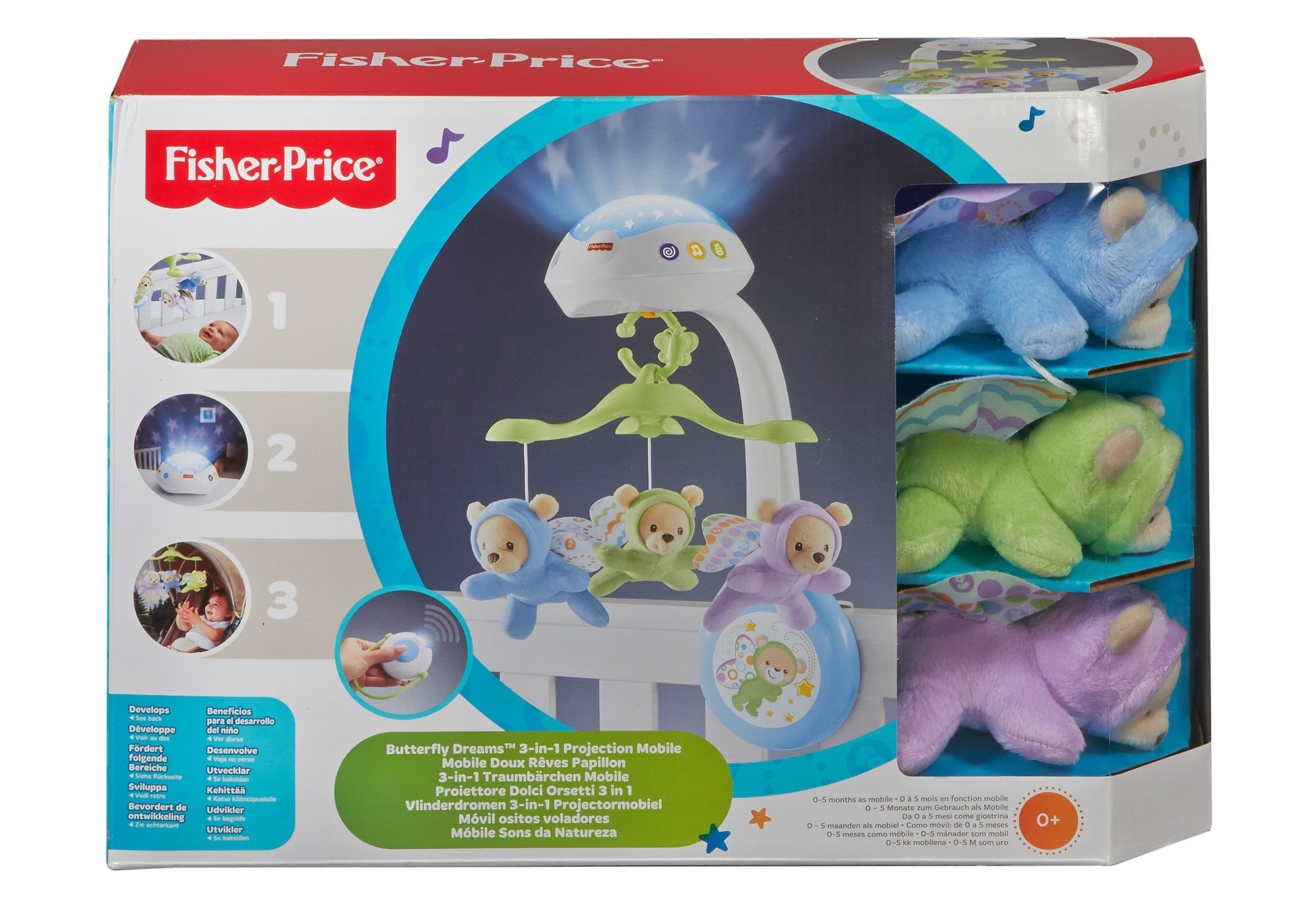 Fisher-Price® Mobile »3in1 Traumbärchen Mobile«, mit Sternen-Projektion an die Zimmerdecke