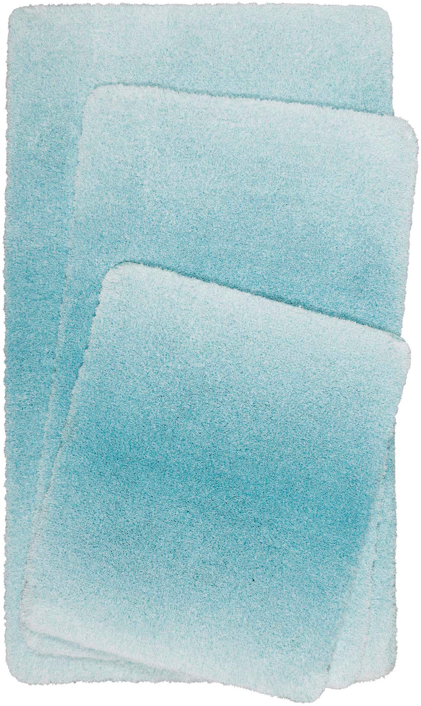 Wecon home Basics Badematte »Luuk WB-2705«, Höhe 25 mm, rutschhemmend beschichtet, fußbodenheizungsgeeignet-schnell trocknend, trendiger Farbverlauf, waschbar, weicher Badezimmerteppich