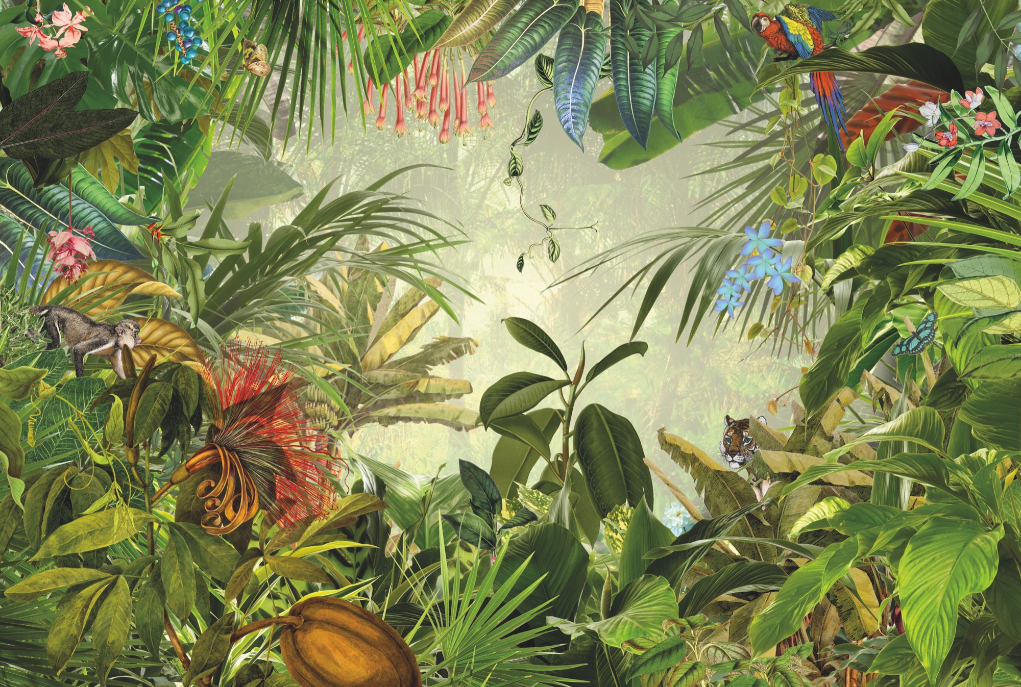 Komar Vliestapete "Vlies - Into the Wild - Größe 368 x 248 cm" bedruckt glatt Wohnzimmer, Schlafzimmer
