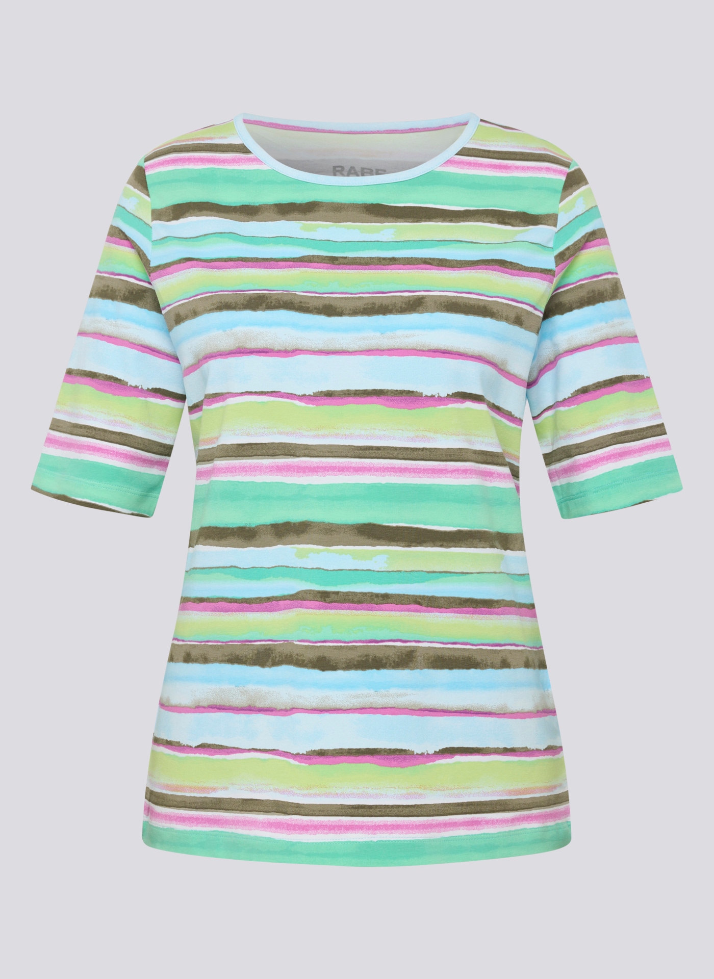 Rabe Rundhalsshirt, mit grafischem Streifen-Muster