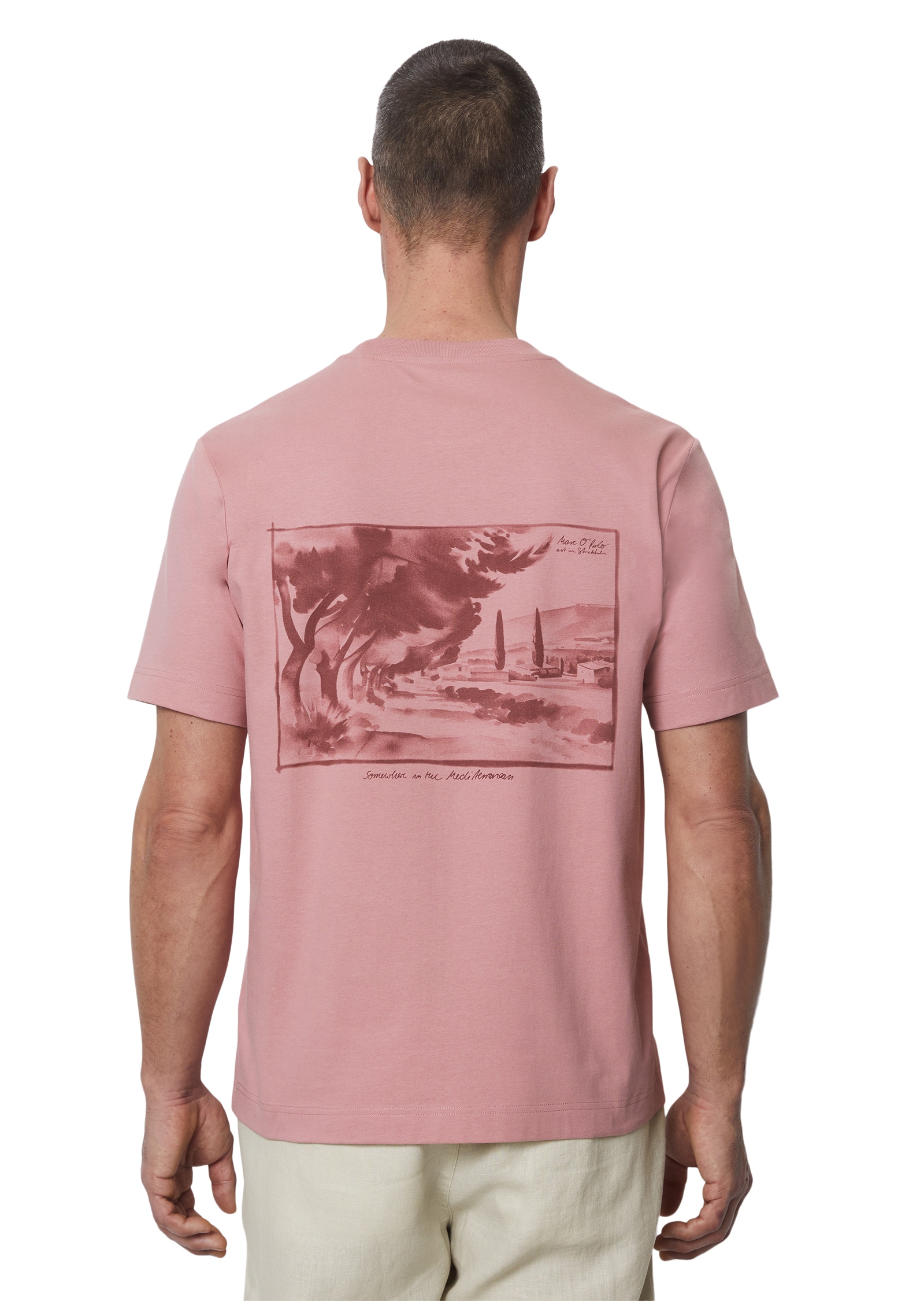 Marc O'Polo T-Shirt, Mit großem Rückenprint, leichte Single-Jersey-Qualität